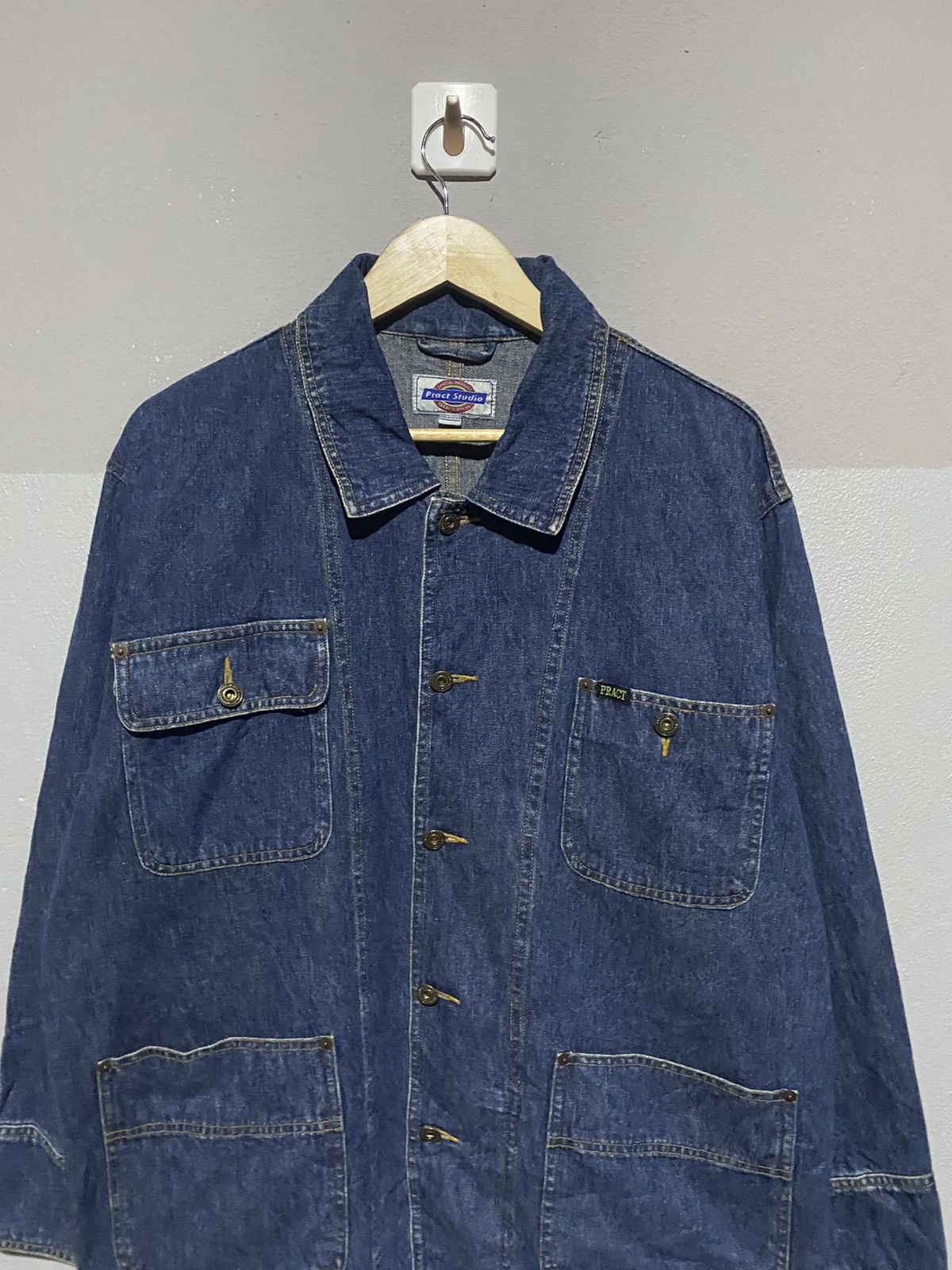 Japanese Brand × Vintage 🔥SALE🔥PRACT STUDIO WORKWEAR JACKET DENIM Size US M / EU 48-50 / 2 - 4 Thumbnail