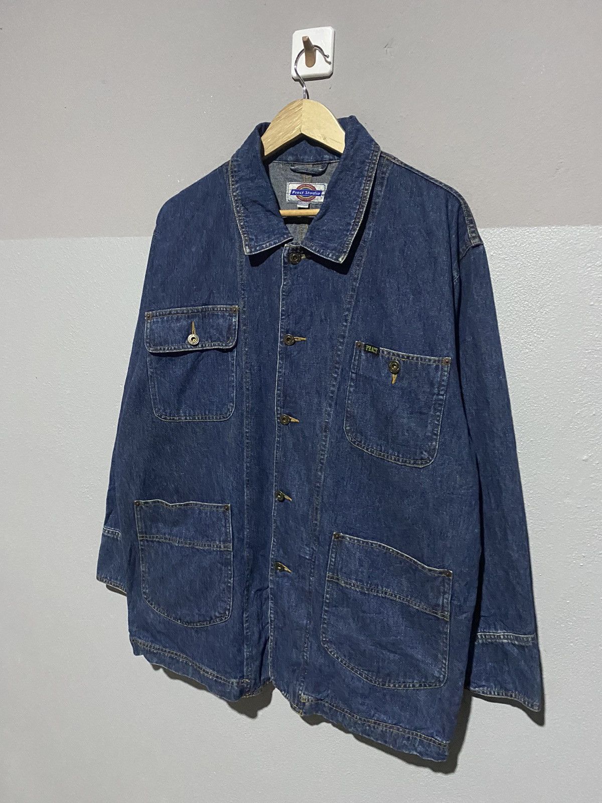 Japanese Brand × Vintage 🔥SALE🔥PRACT STUDIO WORKWEAR JACKET DENIM Size US M / EU 48-50 / 2 - 3 Thumbnail