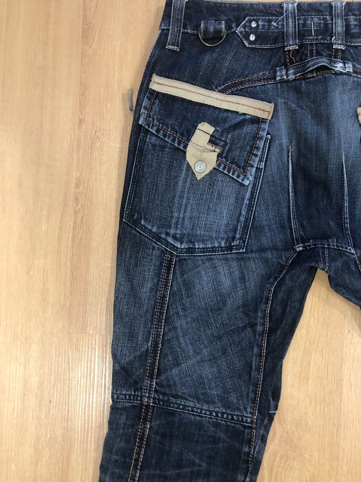 PPFM PPFM Distressed Denim Buckle Back Punk Style Size US 31 - 9 Thumbnail