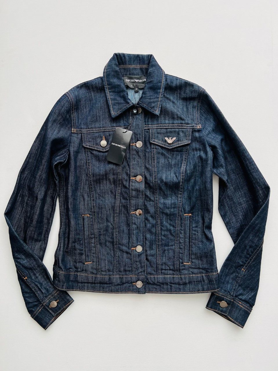 Emporio Armani Denim Jean Jacket Rinse Blue