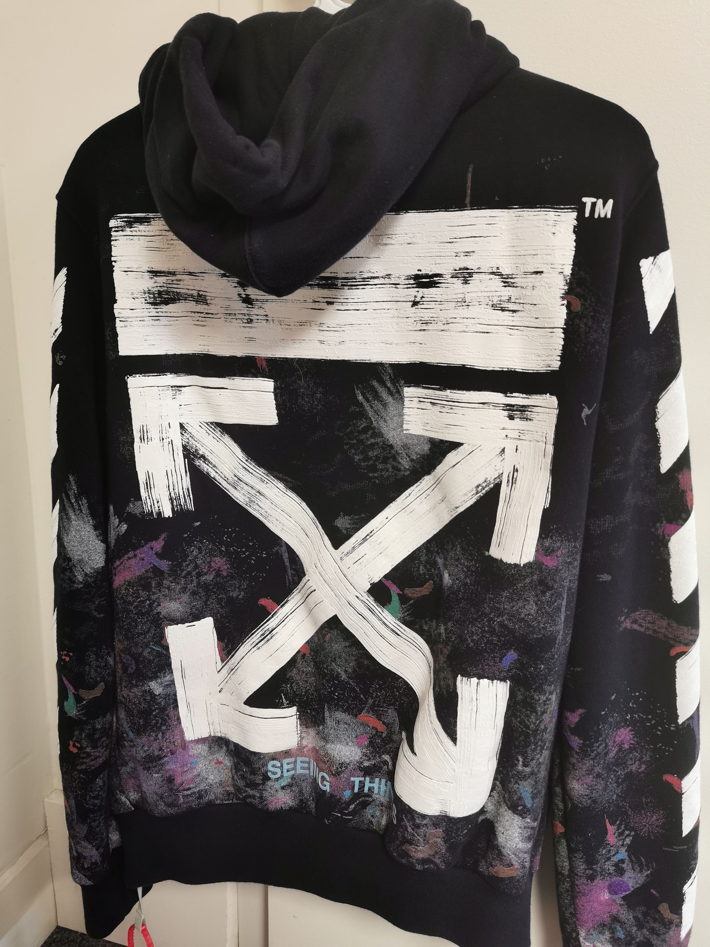 Off white seeing things hoodie galaxy best sale