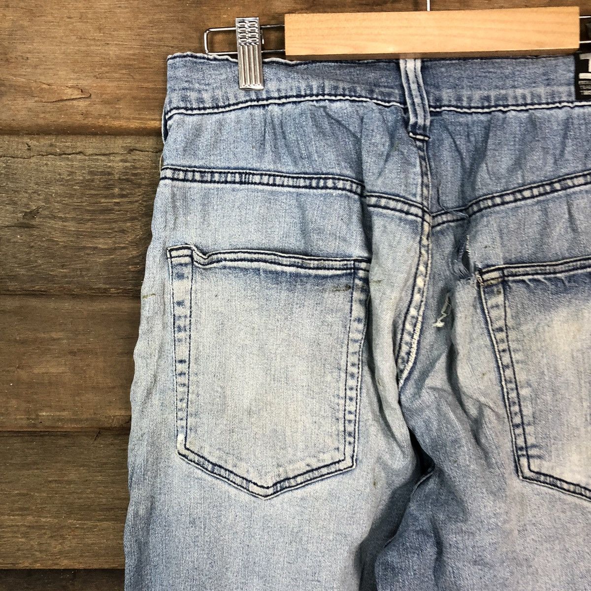 Japanese Brand Tora japan vintage Blue Distressed Denim Pants #5087 Size US 30 / EU 46 - 13 Thumbnail