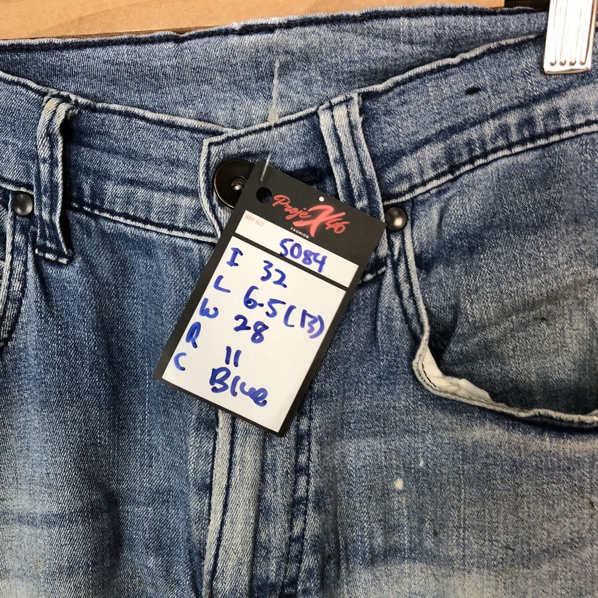 Japanese Brand Tora japan vintage Blue Distressed Denim Pants #5087 Size US 30 / EU 46 - 7 Thumbnail