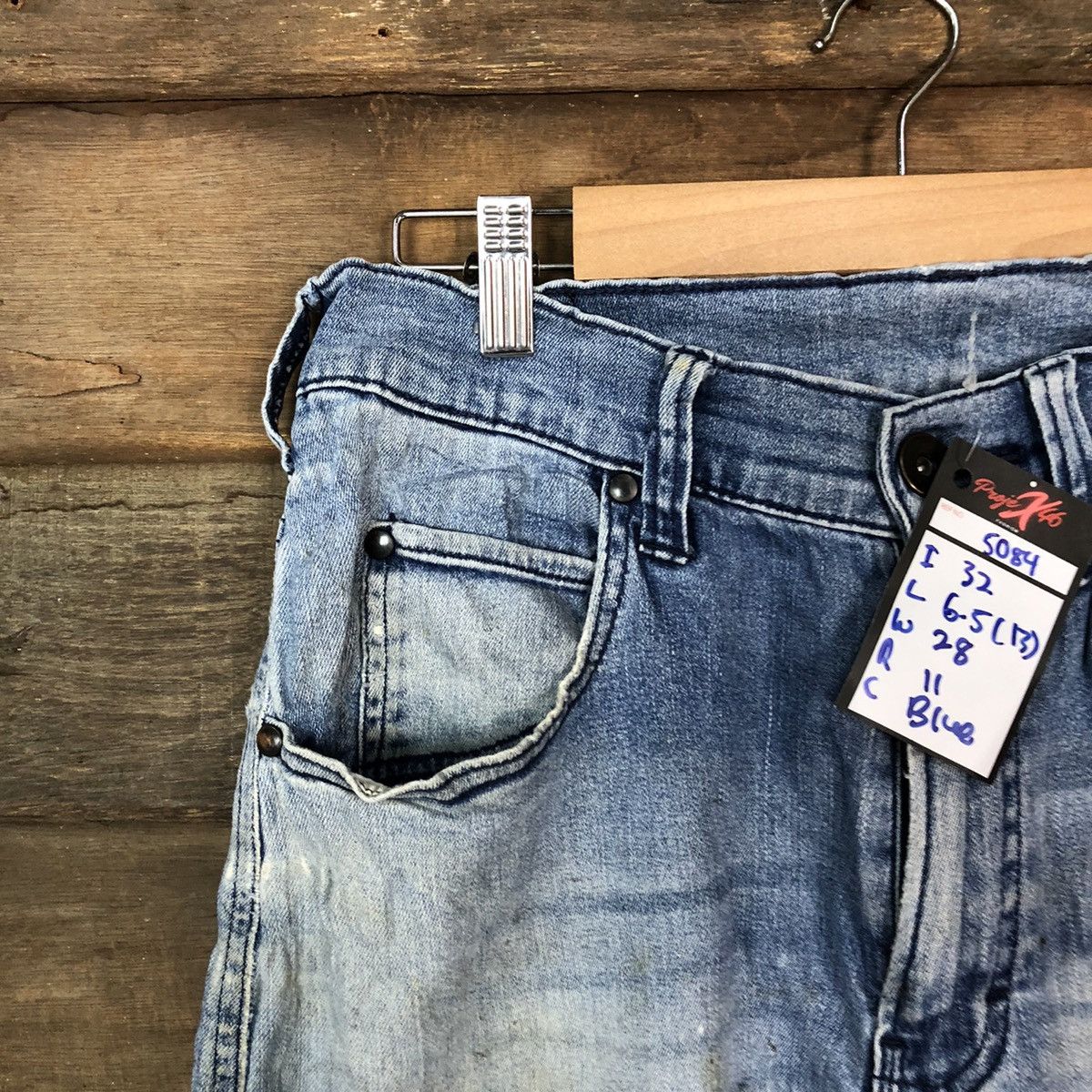 Japanese Brand Tora japan vintage Blue Distressed Denim Pants #5087 Size US 30 / EU 46 - 4 Thumbnail