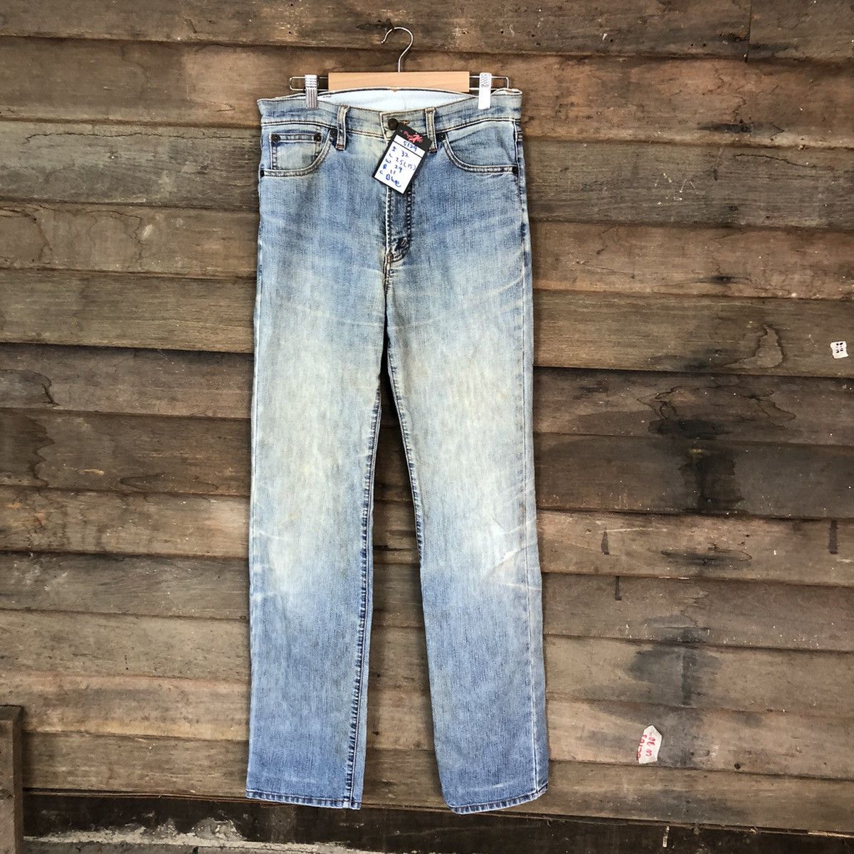image of Bobson Vintage Blue Distressed Denim Pants 5129, Men's