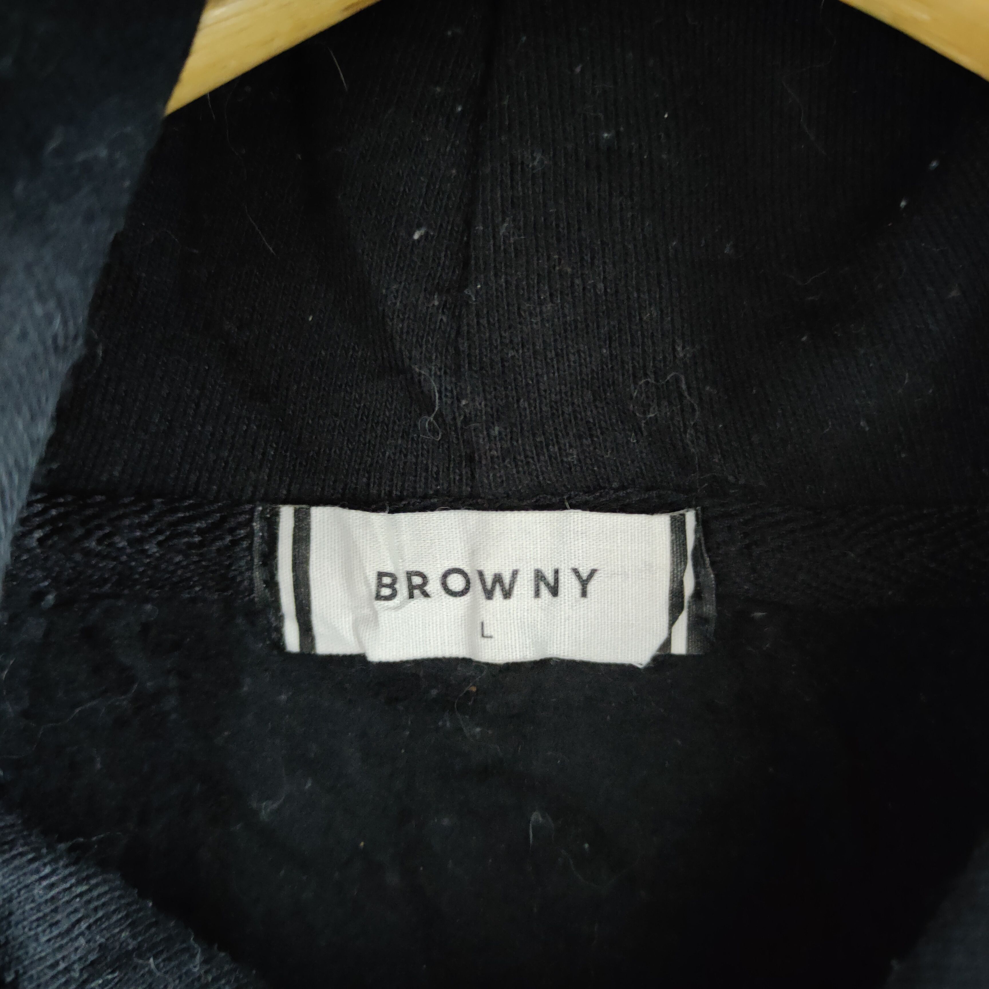Cross Colours × Japanese Brand BROWNY BLACK WHITE SWEATSHIRT HOODIES Size US L / EU 52-54 / 3 - 10 Thumbnail