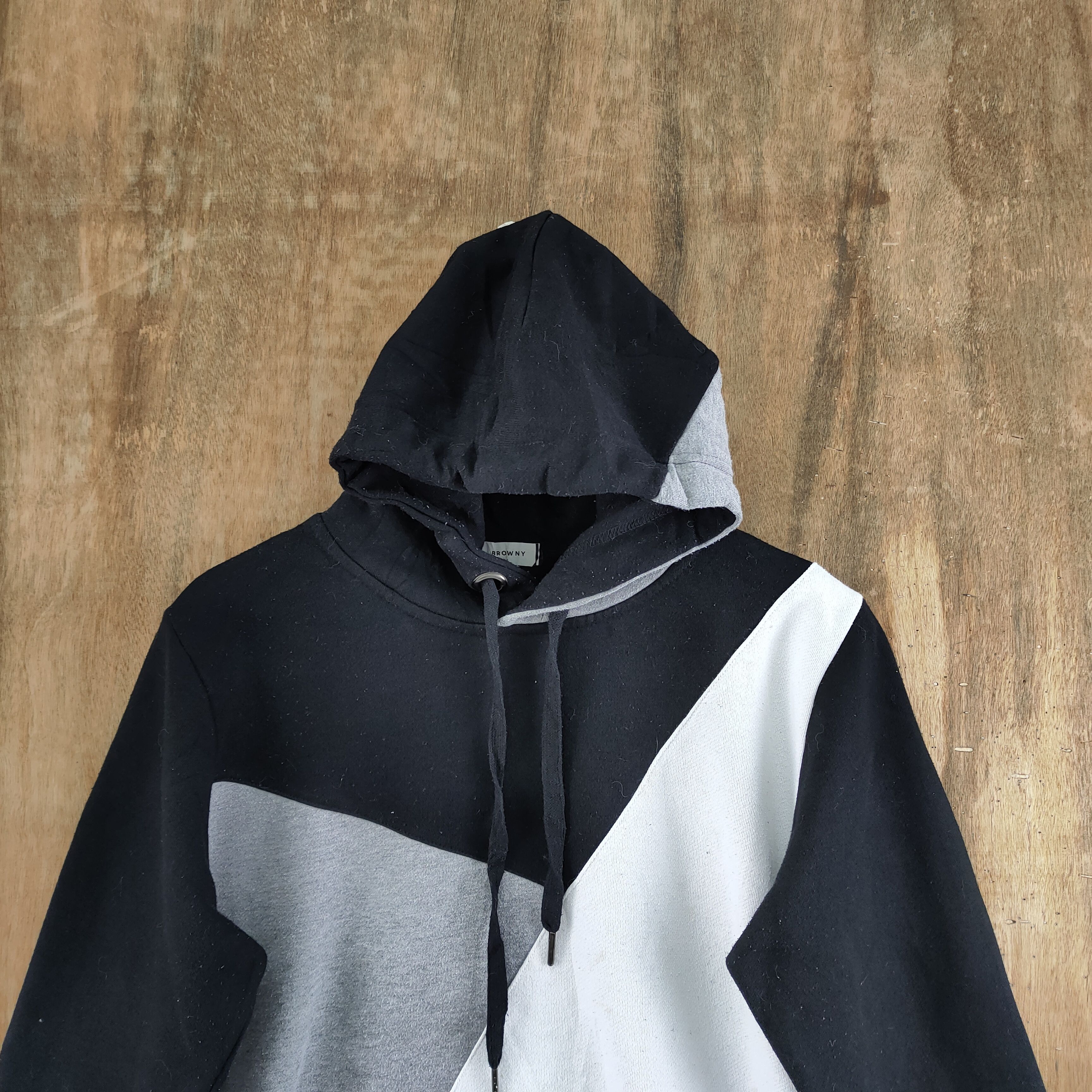 Cross Colours × Japanese Brand BROWNY BLACK WHITE SWEATSHIRT HOODIES Size US L / EU 52-54 / 3 - 3 Thumbnail