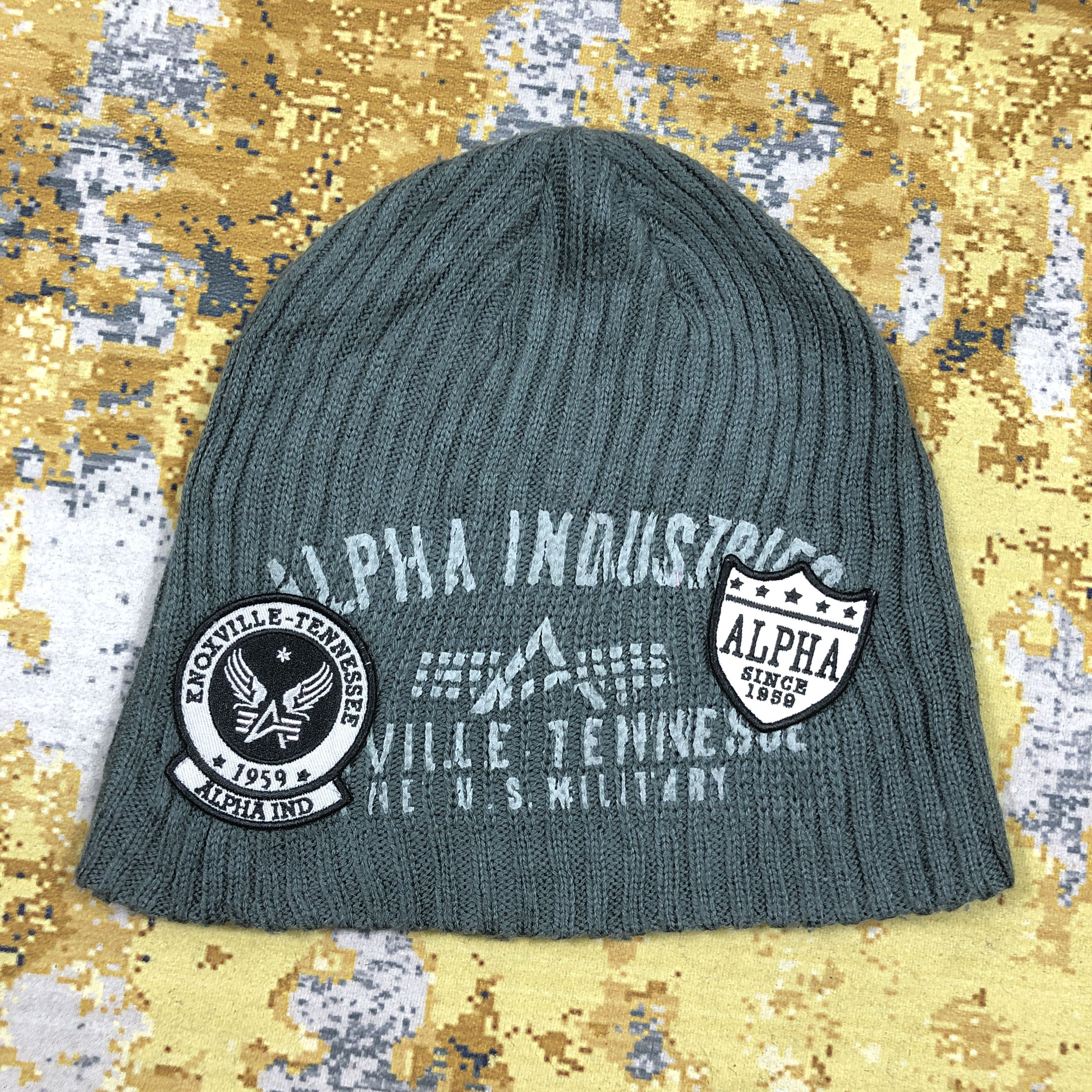 Alpha Industries × Vintage Vintage Alpha Industries Beanie Hat B2234 Size ONE SIZE - 3 Thumbnail