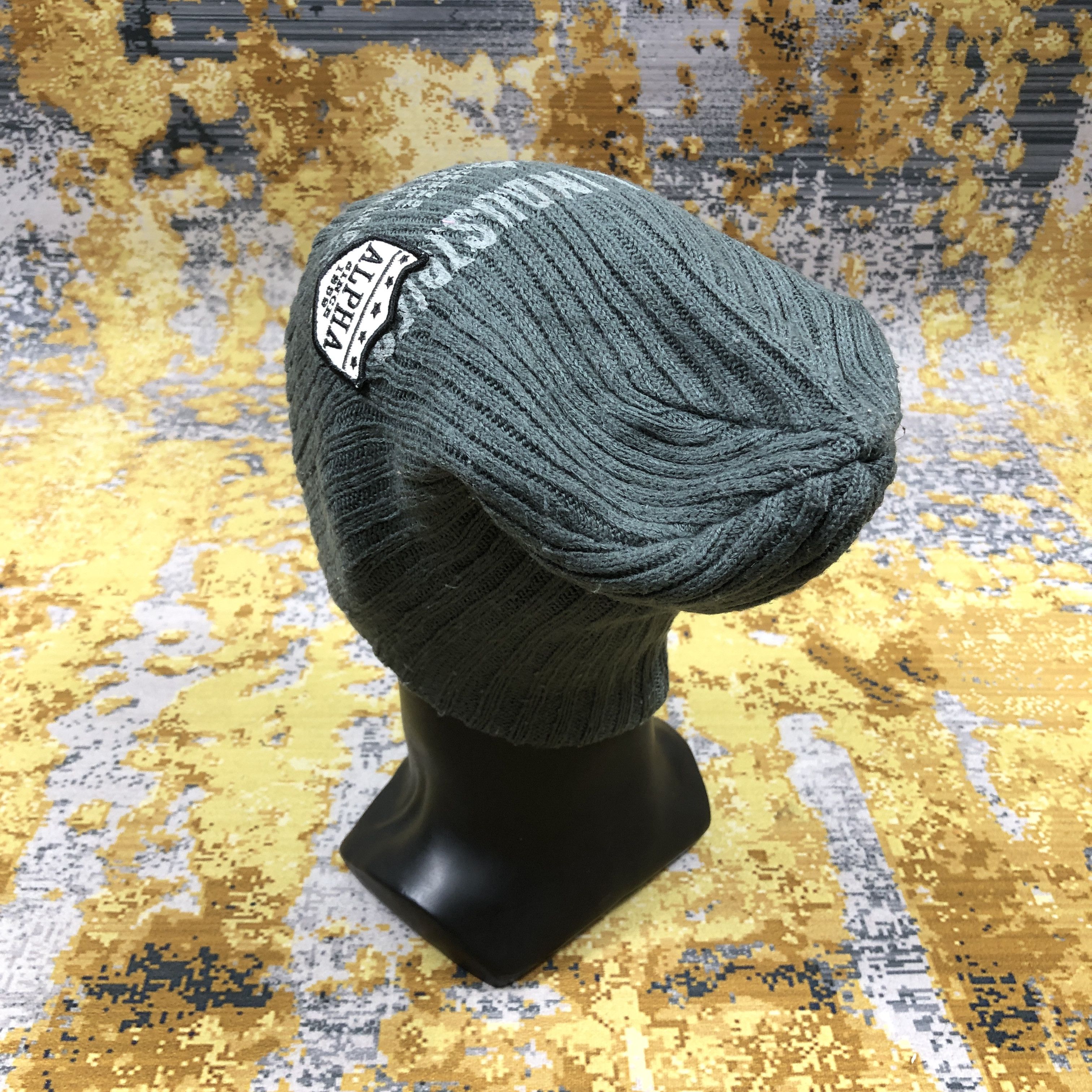 Alpha Industries × Vintage Vintage Alpha Industries Beanie Hat B2234 Size ONE SIZE - 2 Thumbnail