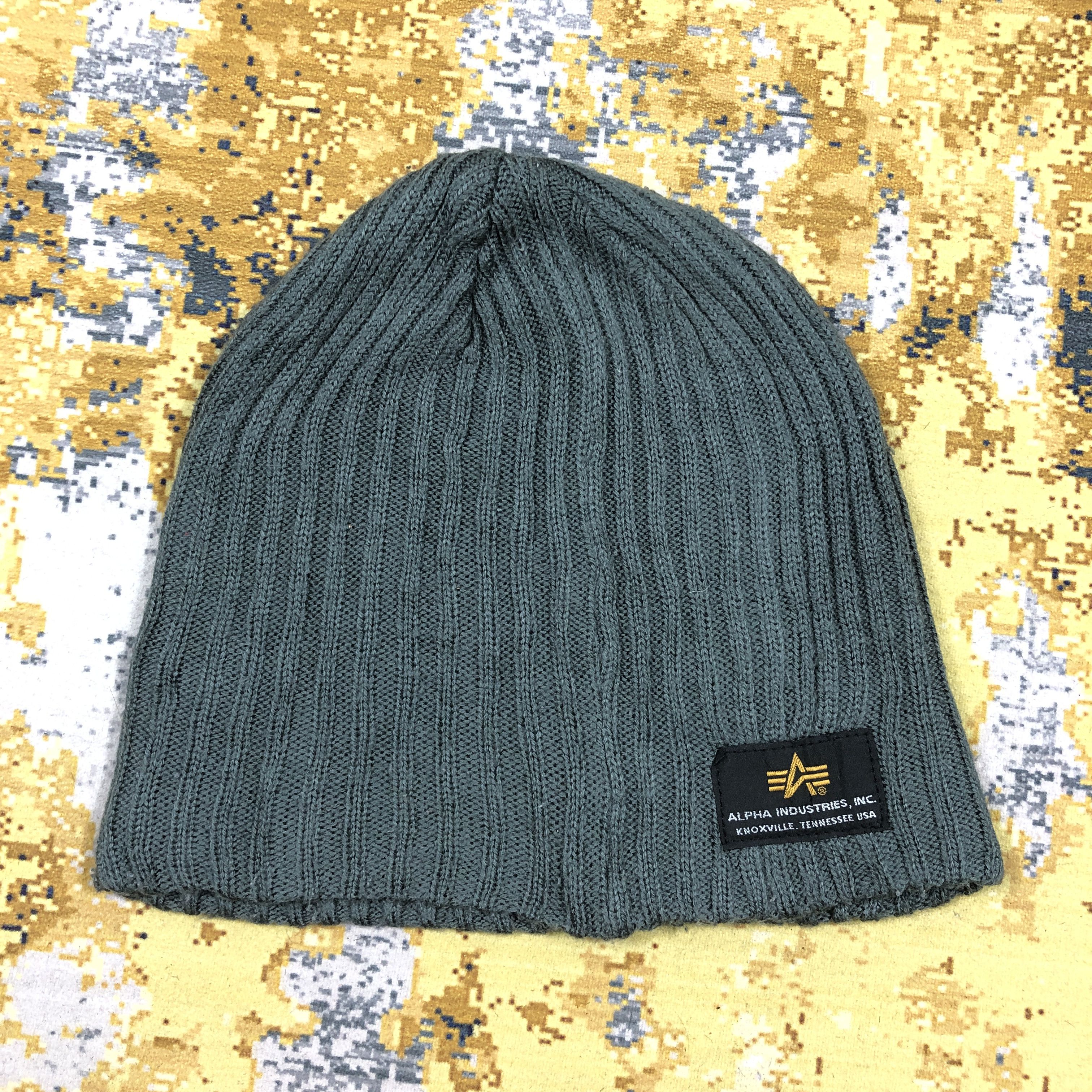 Alpha Industries × Vintage Vintage Alpha Industries Beanie Hat B2234 Size ONE SIZE - 4 Thumbnail
