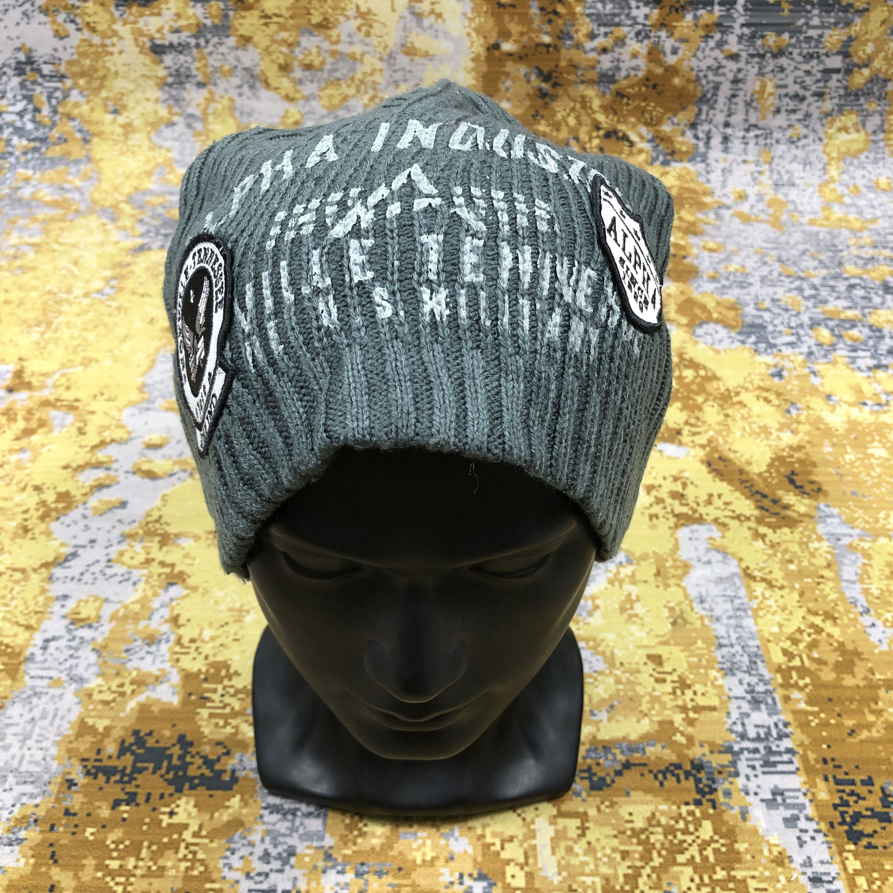 Alpha Industries × Vintage Vintage Alpha Industries Beanie Hat B2234 Size ONE SIZE - 1 Thumbnail
