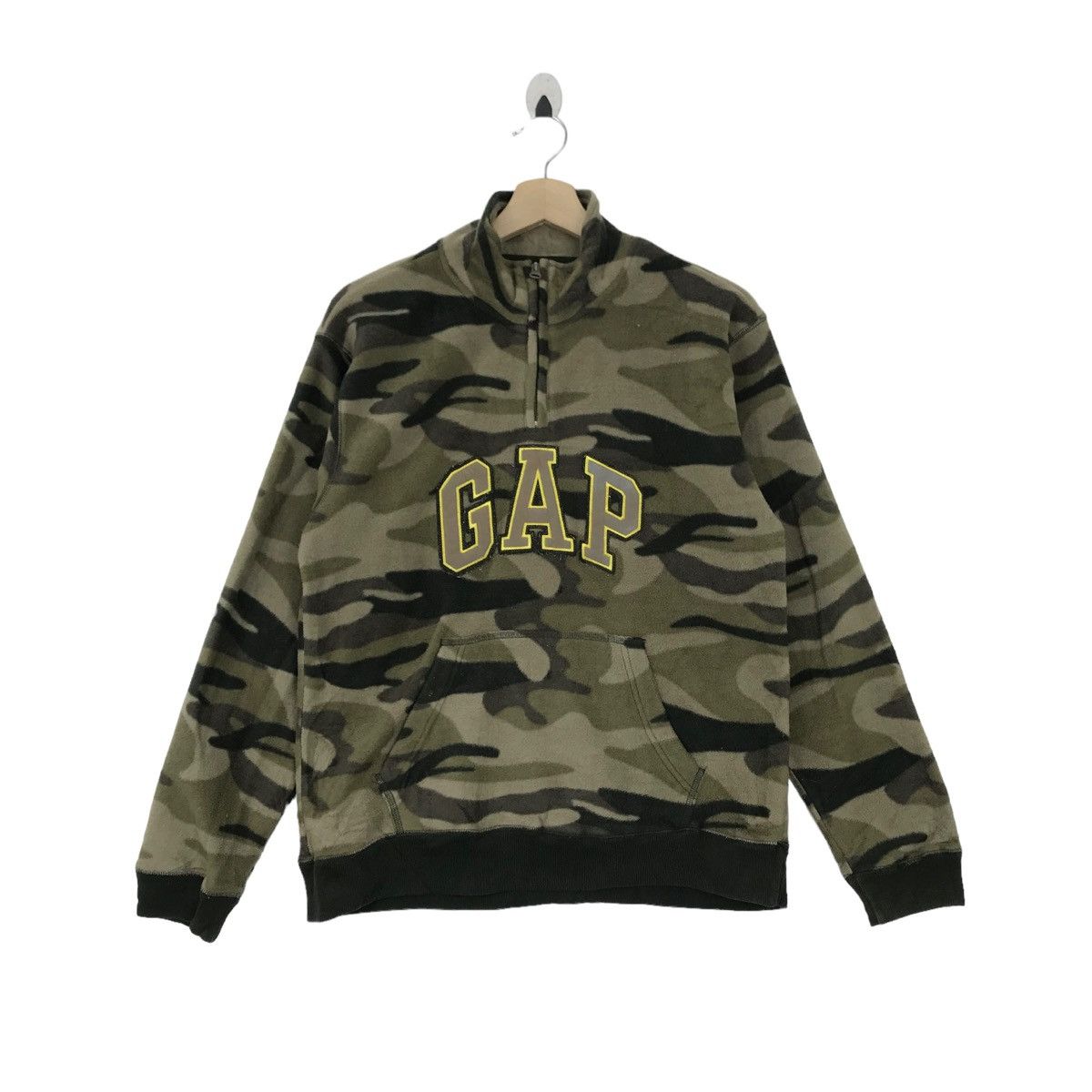 Gap Vintage GAP Fleece Sweatshirt Sherpa Camouflage Big Logo Size US S / EU 44-46 / 1 - 1 Thumbnail