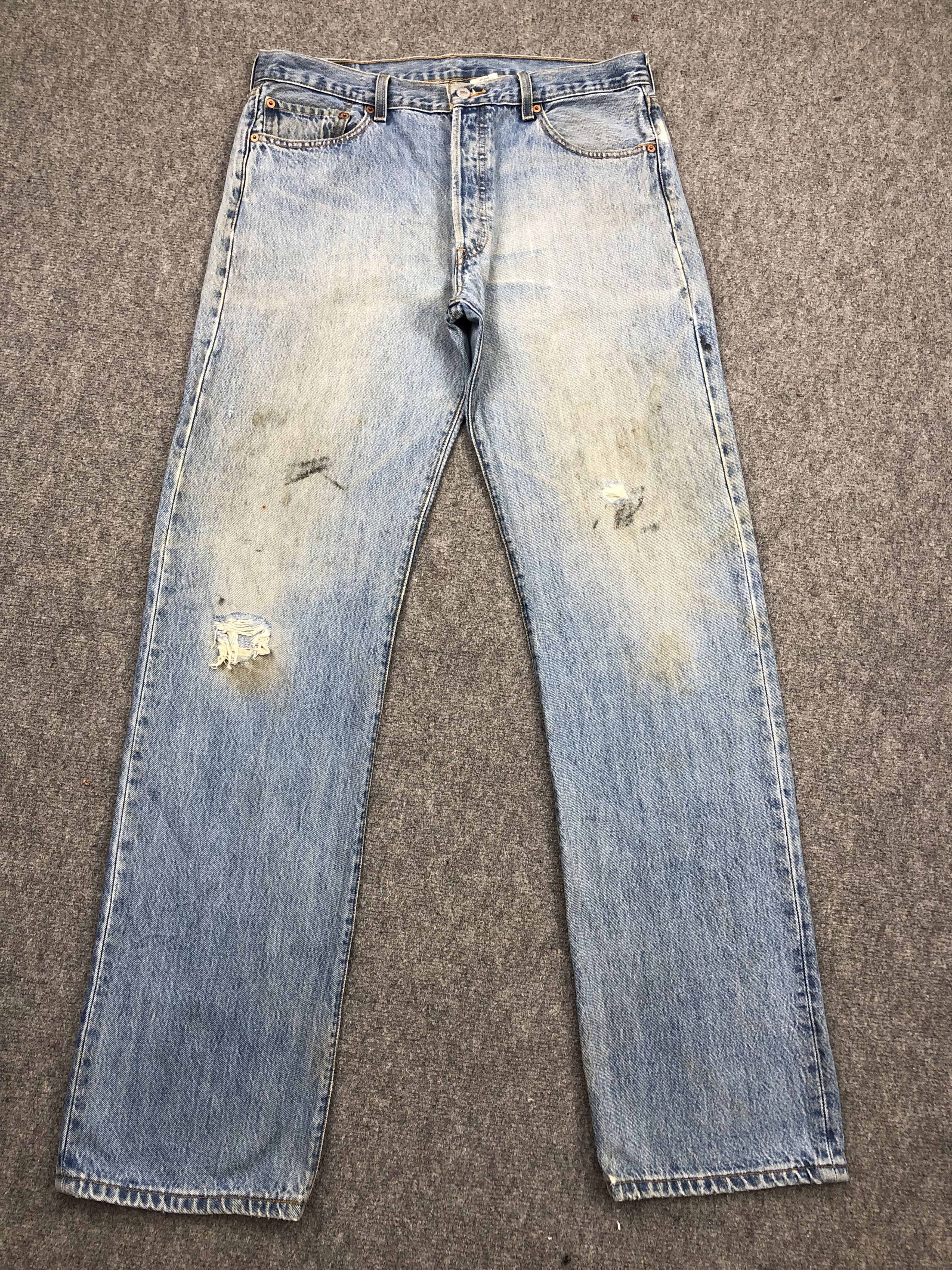 Levi's Faded Blue Vintage Levis 501 Jeans DP1503 Size US 36 / EU 52 - 1 Thumbnail