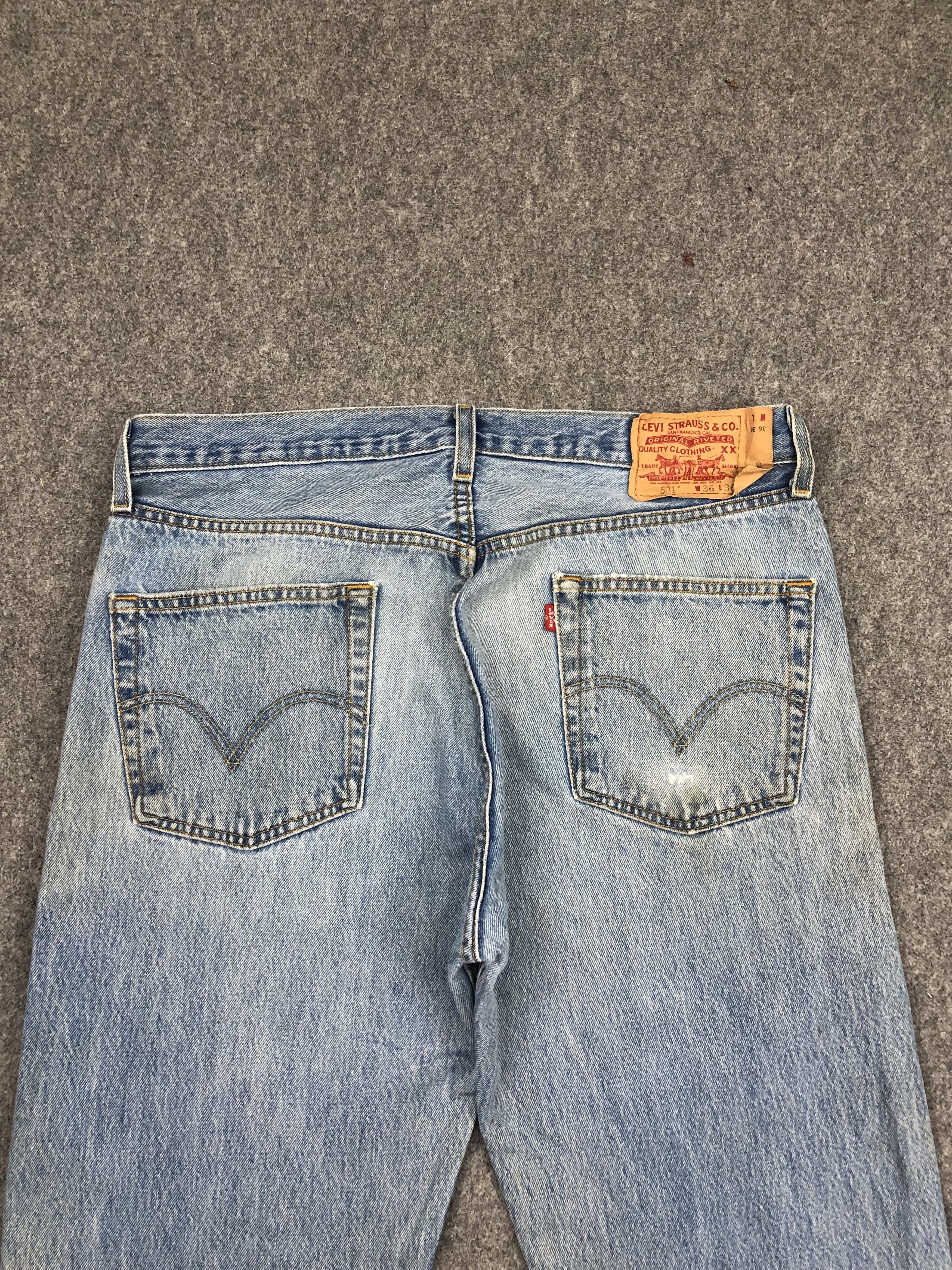 Levi's Faded Blue Vintage Levis 501 Jeans DP1503 Size US 36 / EU 52 - 4 Thumbnail