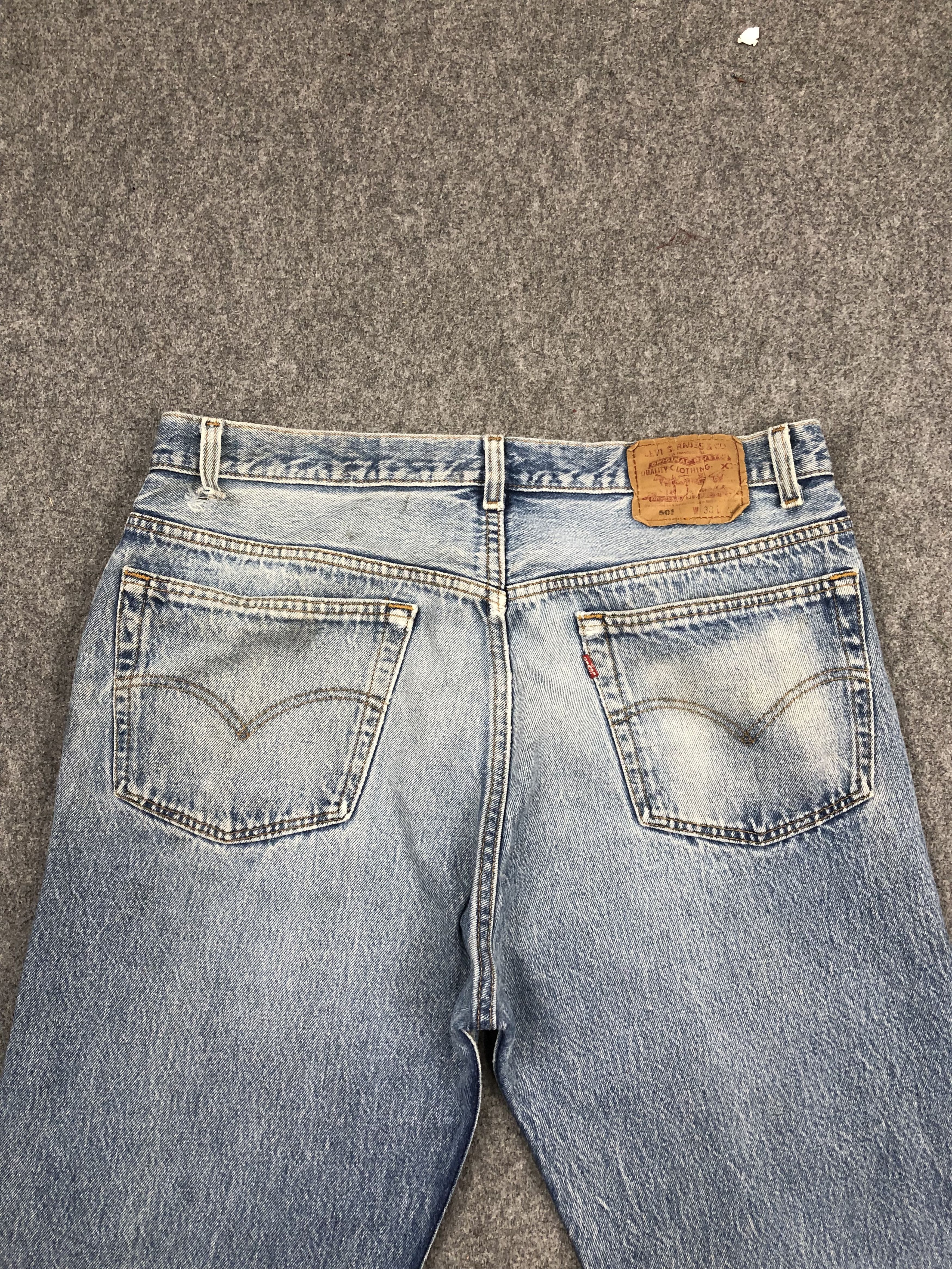 Levi's Vintage 90s Levis 501 Faded Bue Jeans DP1499 Size US 36 / EU 52 - 4 Thumbnail