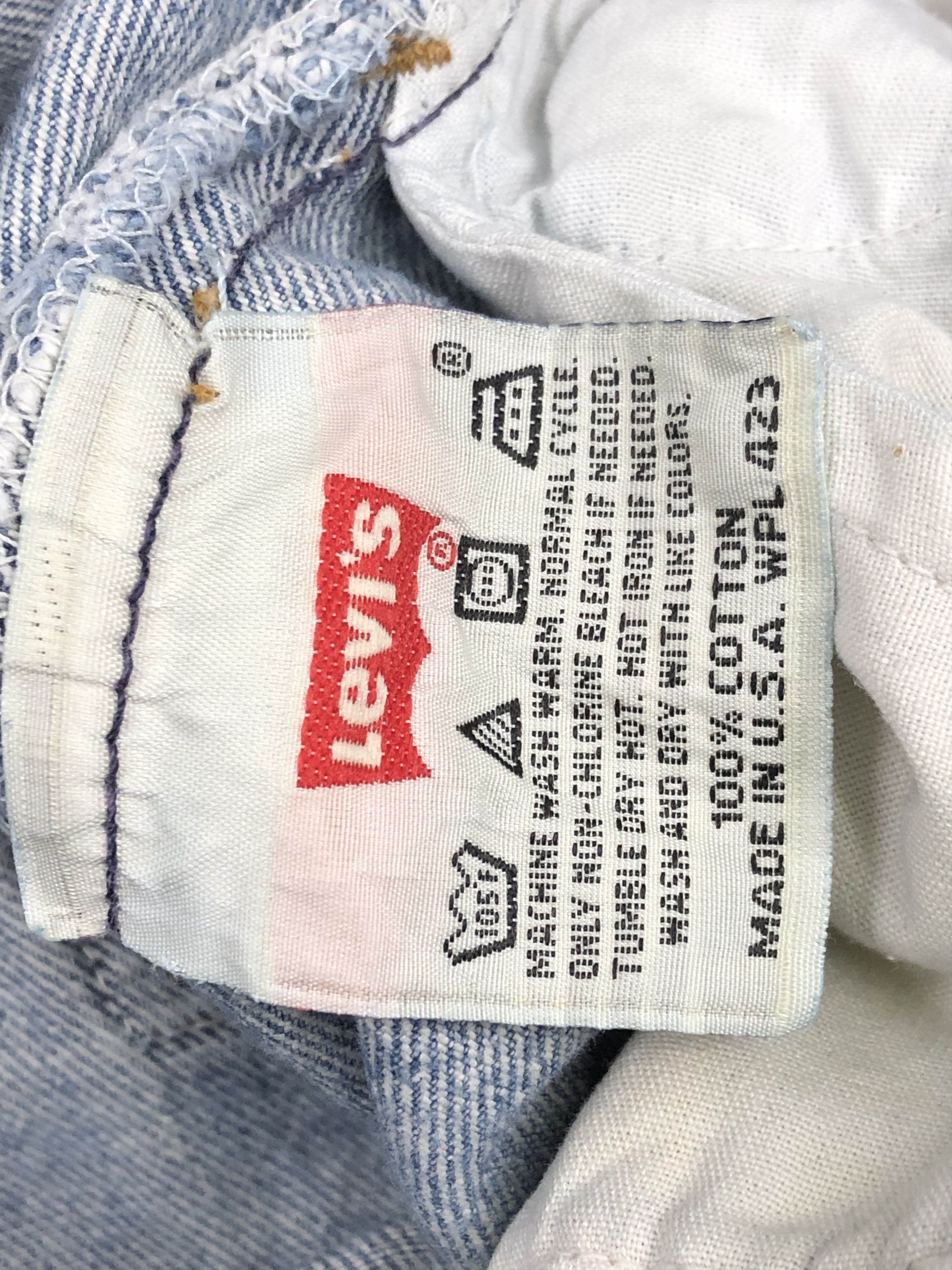 Levi's Vintage 90s Levis 501 Faded Bue Jeans DP1499 Size US 36 / EU 52 - 7 Thumbnail