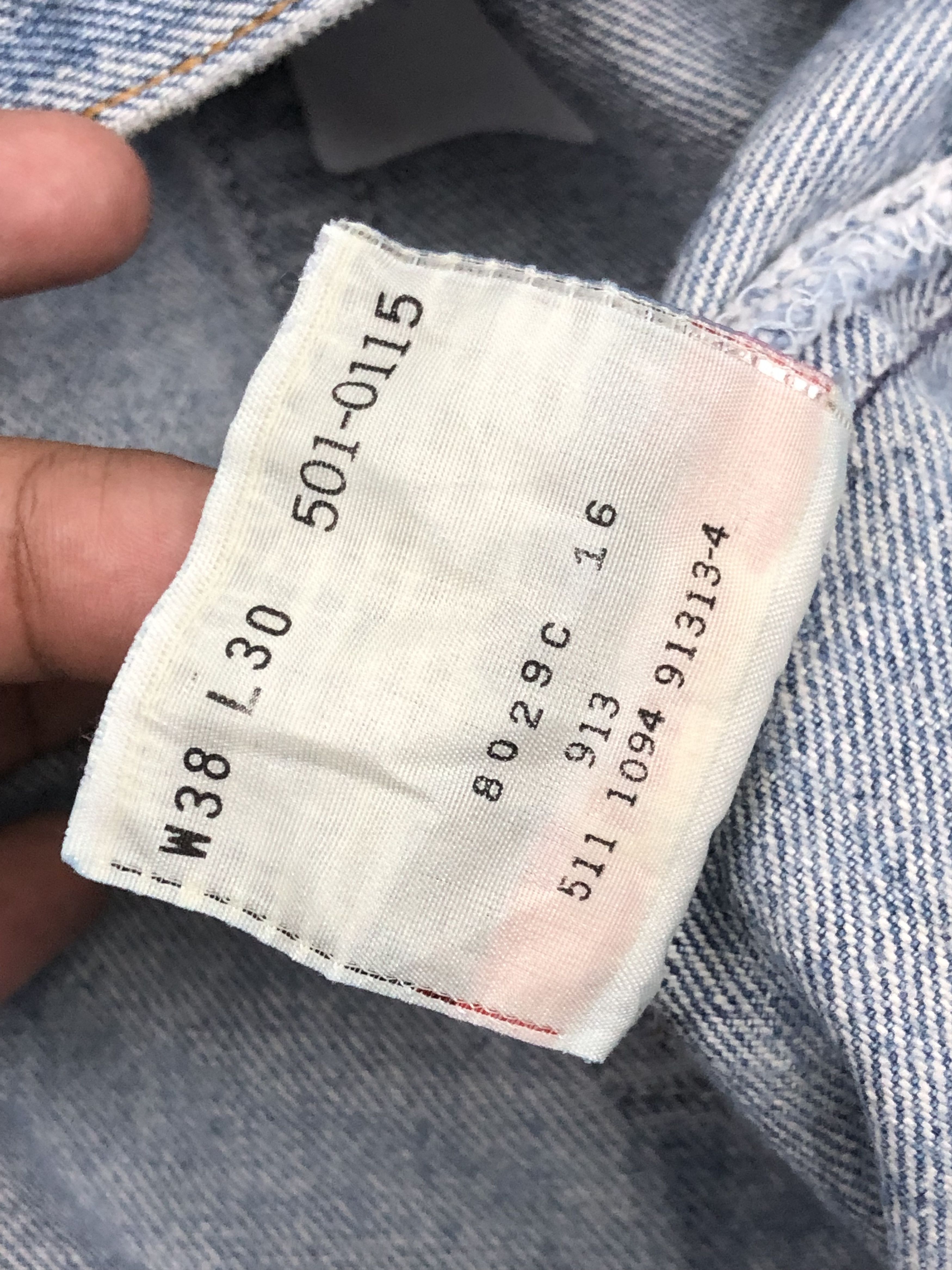 Levi's Vintage 90s Levis 501 Faded Bue Jeans DP1499 Size US 36 / EU 52 - 8 Thumbnail
