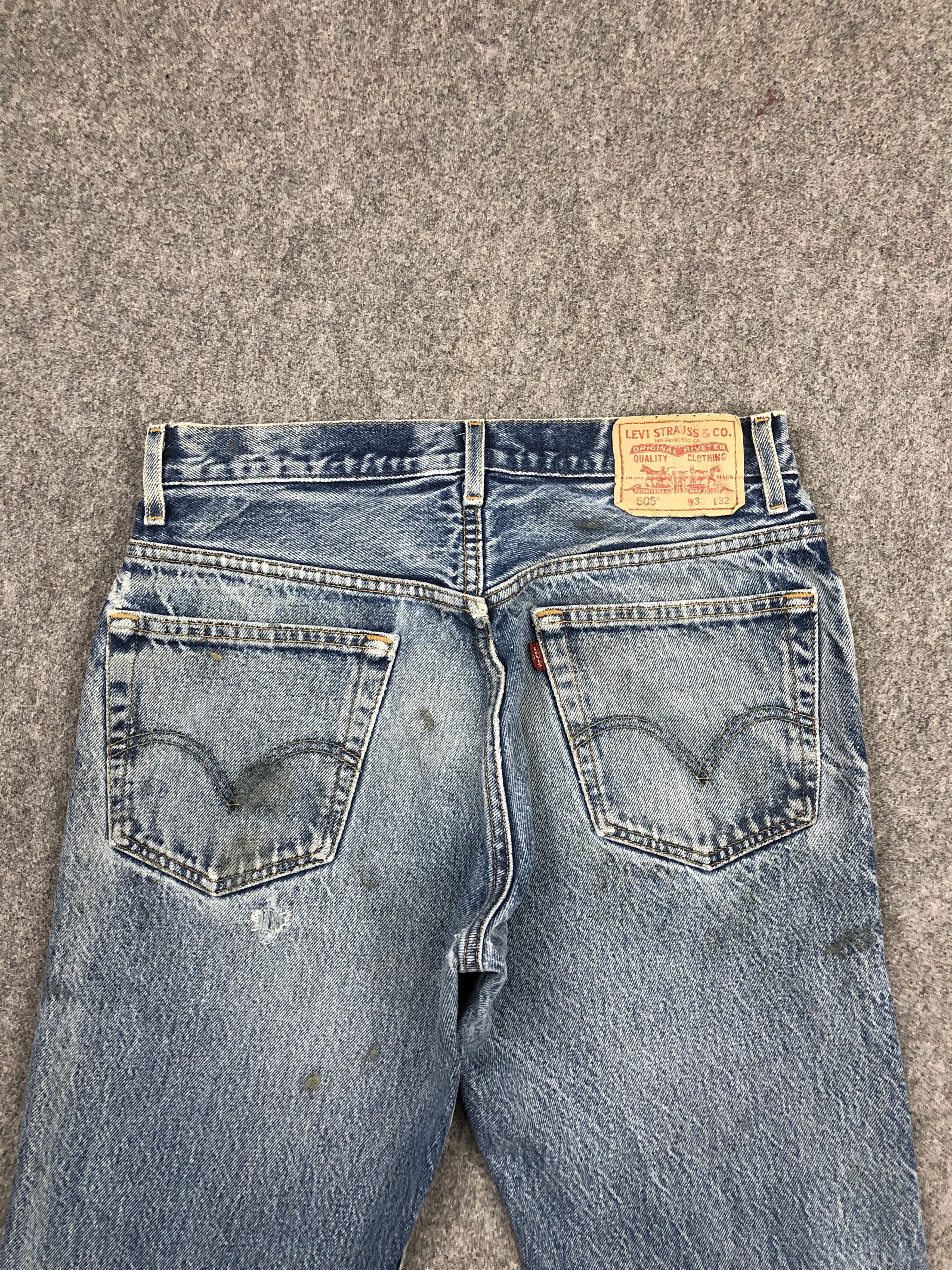 Levi's Faded Blue Vintage Levis 505 Jeans DP1491 Size US 32 / EU 48 - 4 Thumbnail