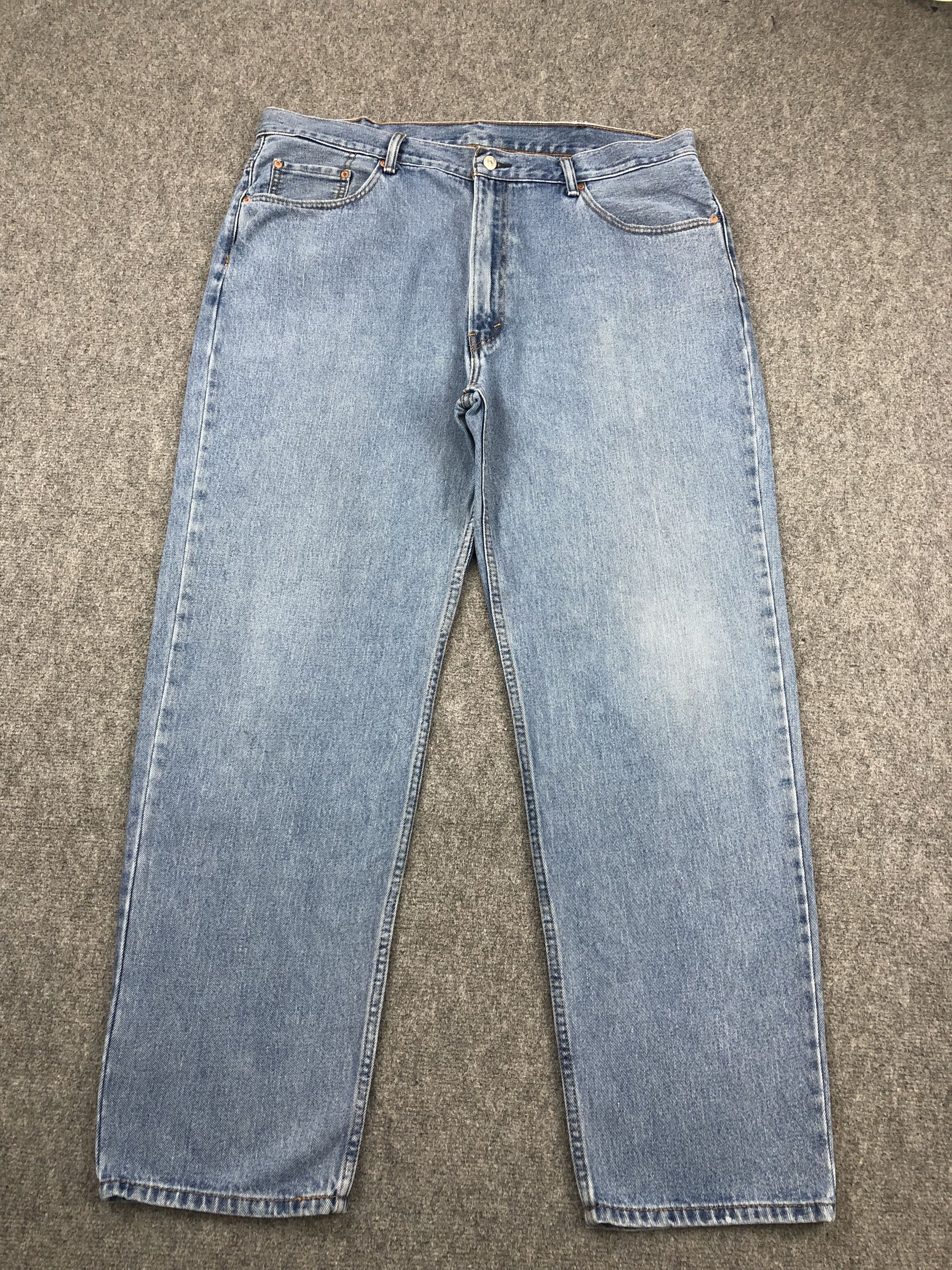 Image of Faded Blue Vintage Levis 550 Jeans in Blue Denim, Men's (Size 43)