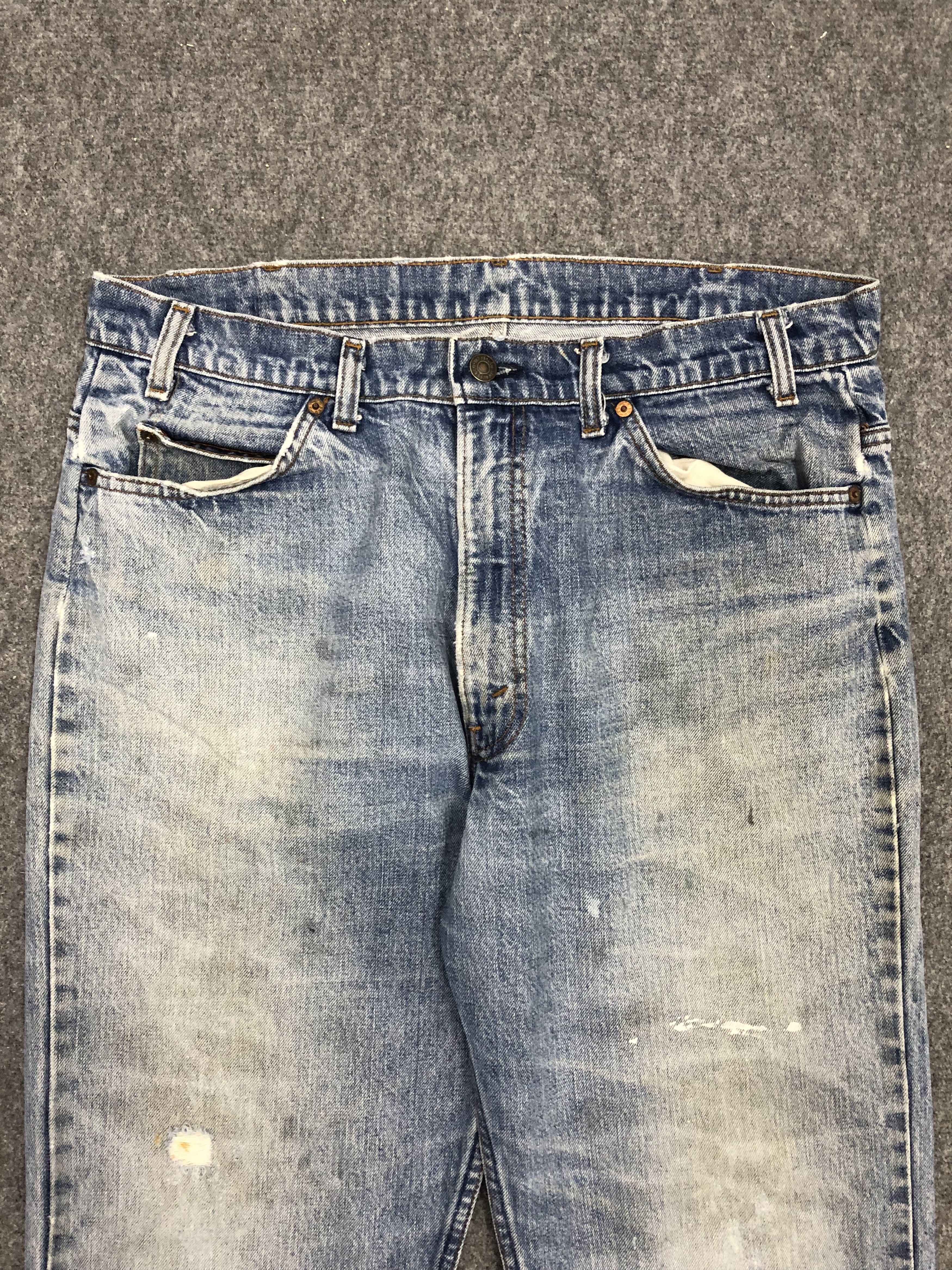 Levi's Vintage 90s Levis 505 Orange Tab Lightwash Jeans DP1146 Size US 37 - 2 Thumbnail
