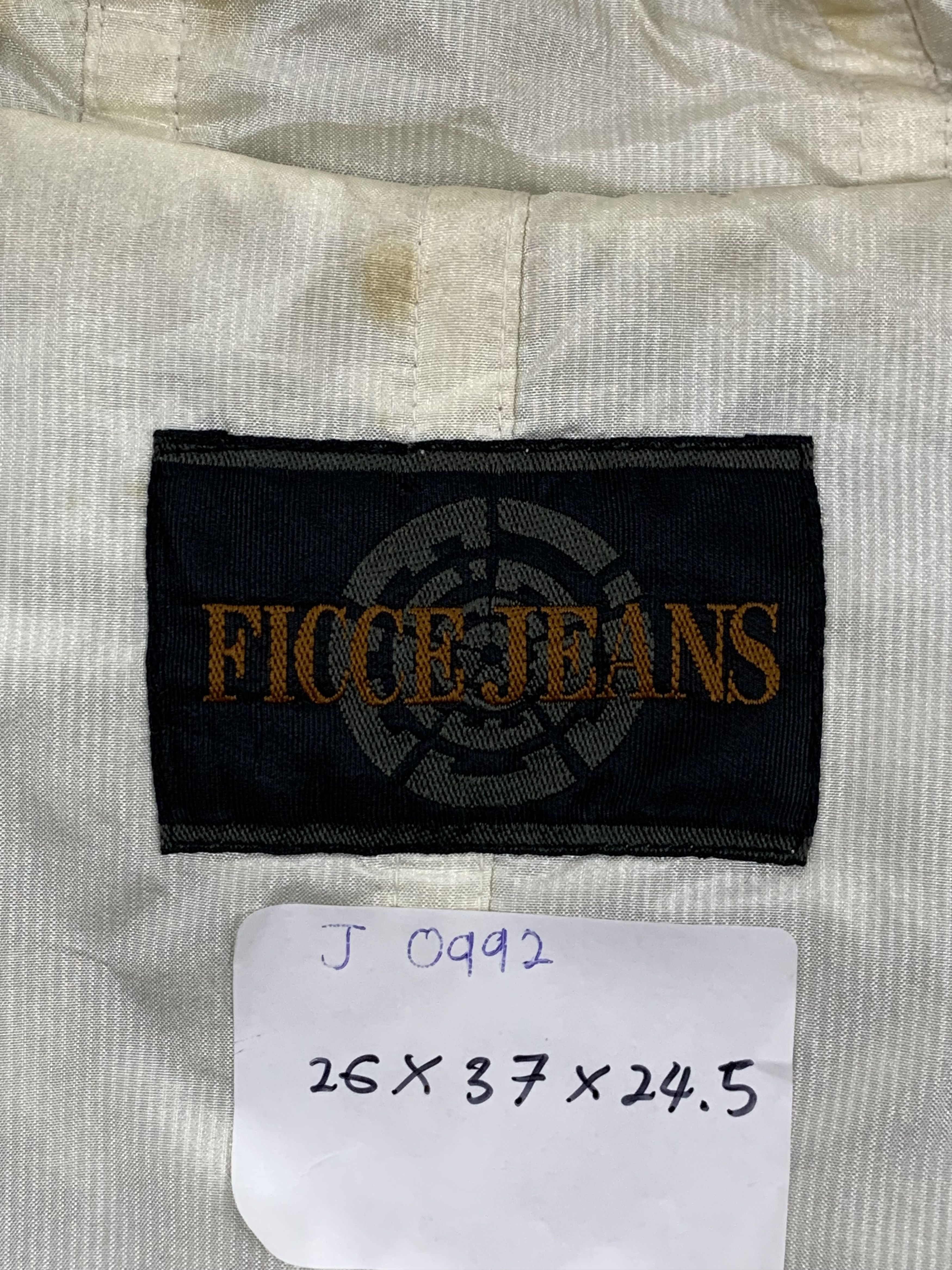 Japanese Brand × Vintage Vintage Ficce Jeans Reversible Hoodie Fleece Jacket Size US L / EU 52-54 / 3 - 9 Thumbnail