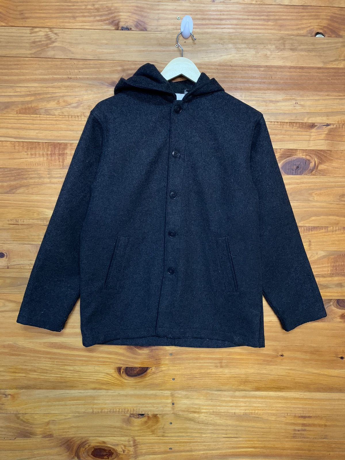 Vintage Vintage Wool Work Hoodie Size US S / EU 44-46 / 1 - 1 Thumbnail