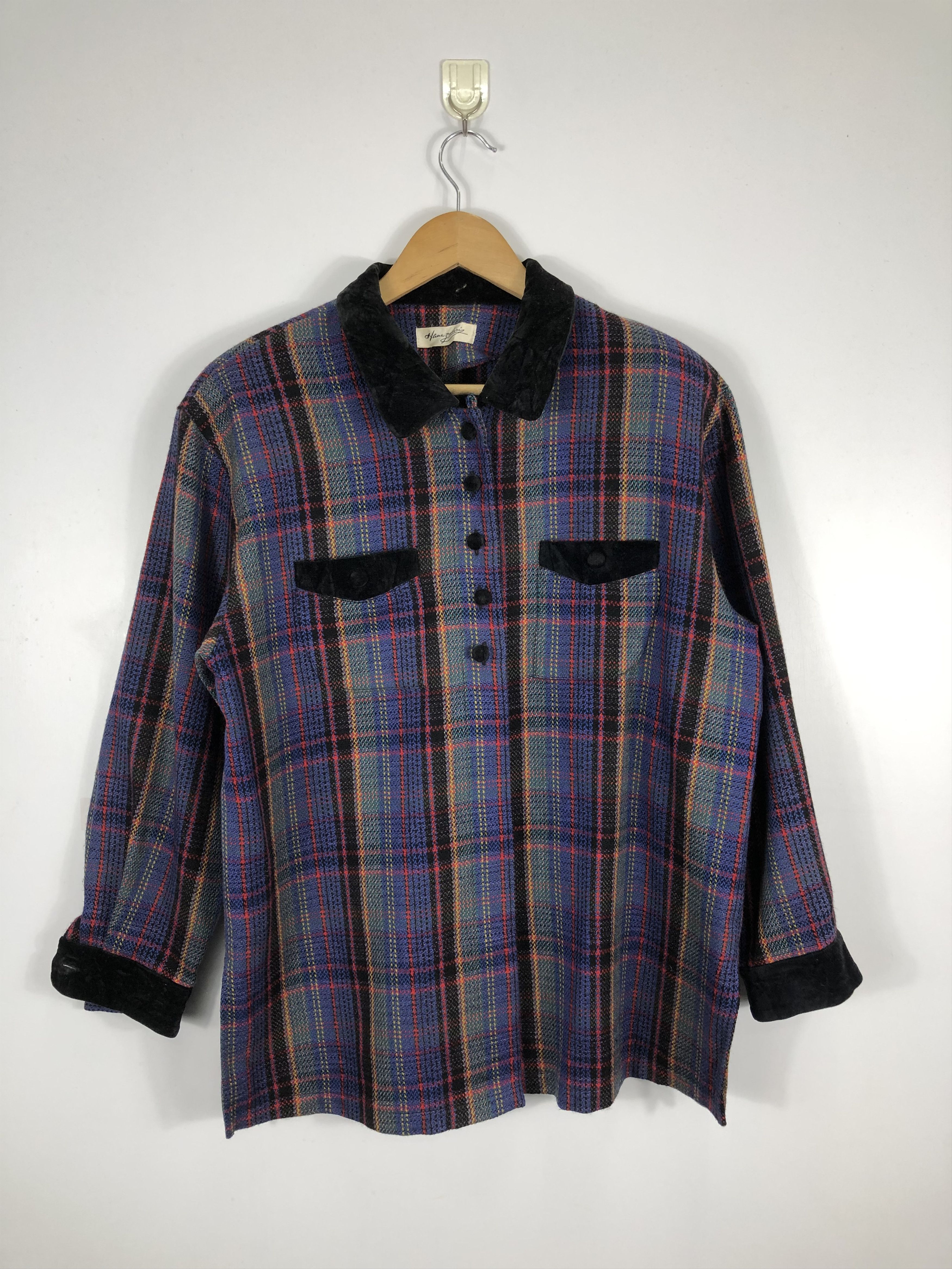 Japanese Brand × Vintage Vintage Japanese Brand Shadow Plaid Jacket J0635 Size US L / EU 52-54 / 3 - 1 Thumbnail