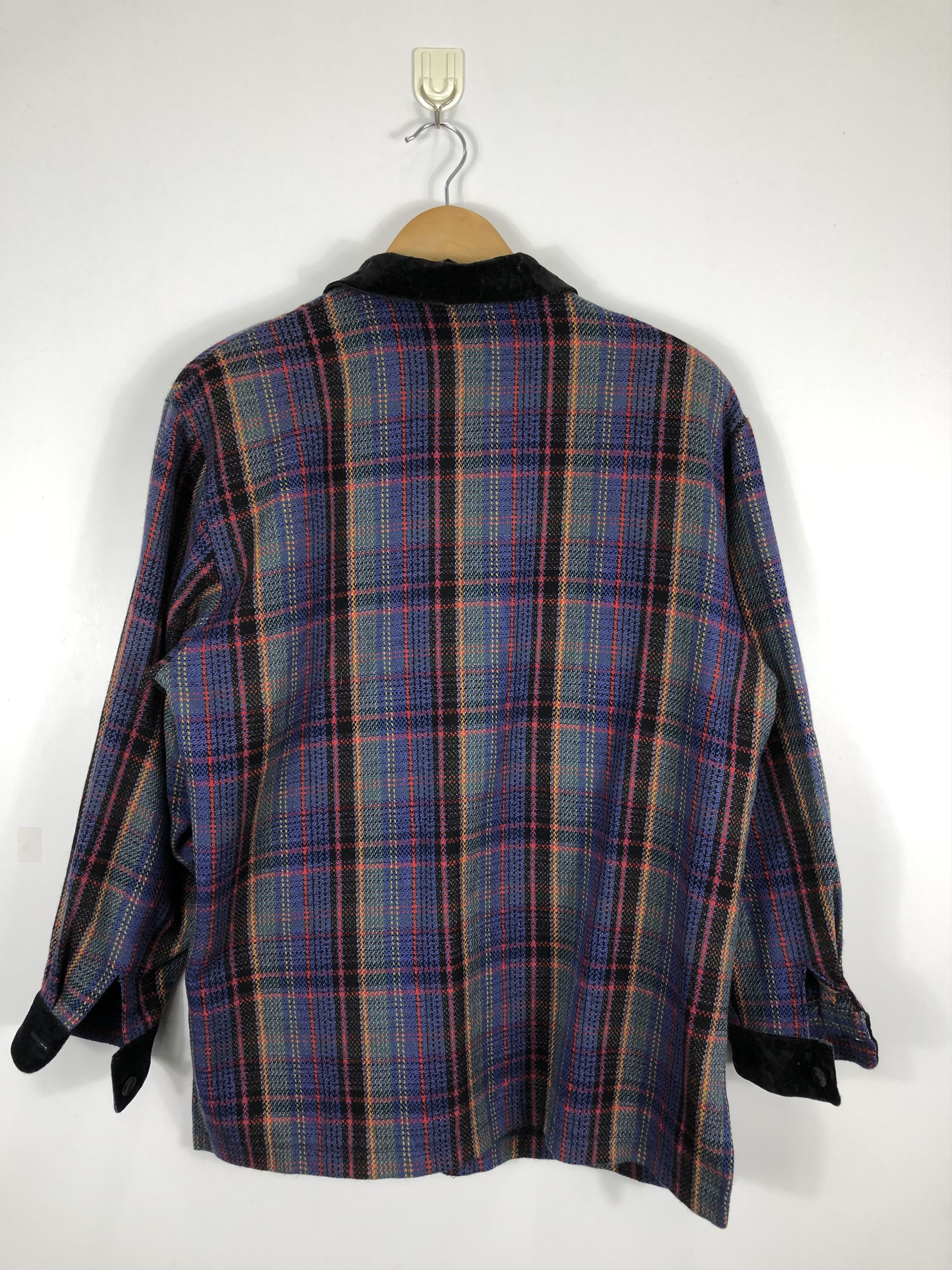 Japanese Brand × Vintage Vintage Japanese Brand Shadow Plaid Jacket J0635 Size US L / EU 52-54 / 3 - 10 Thumbnail