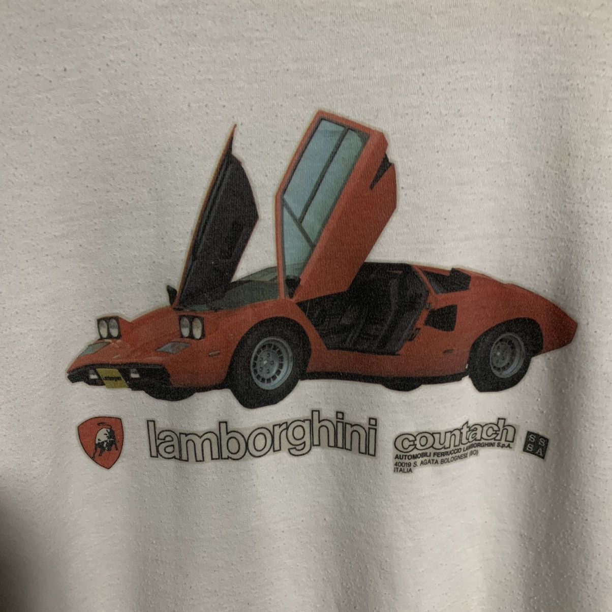 Lamborghini Vintage Lamborghini Countach Automibili White T-shirt Size US XS / EU 42 / 0 - 2 Thumbnail