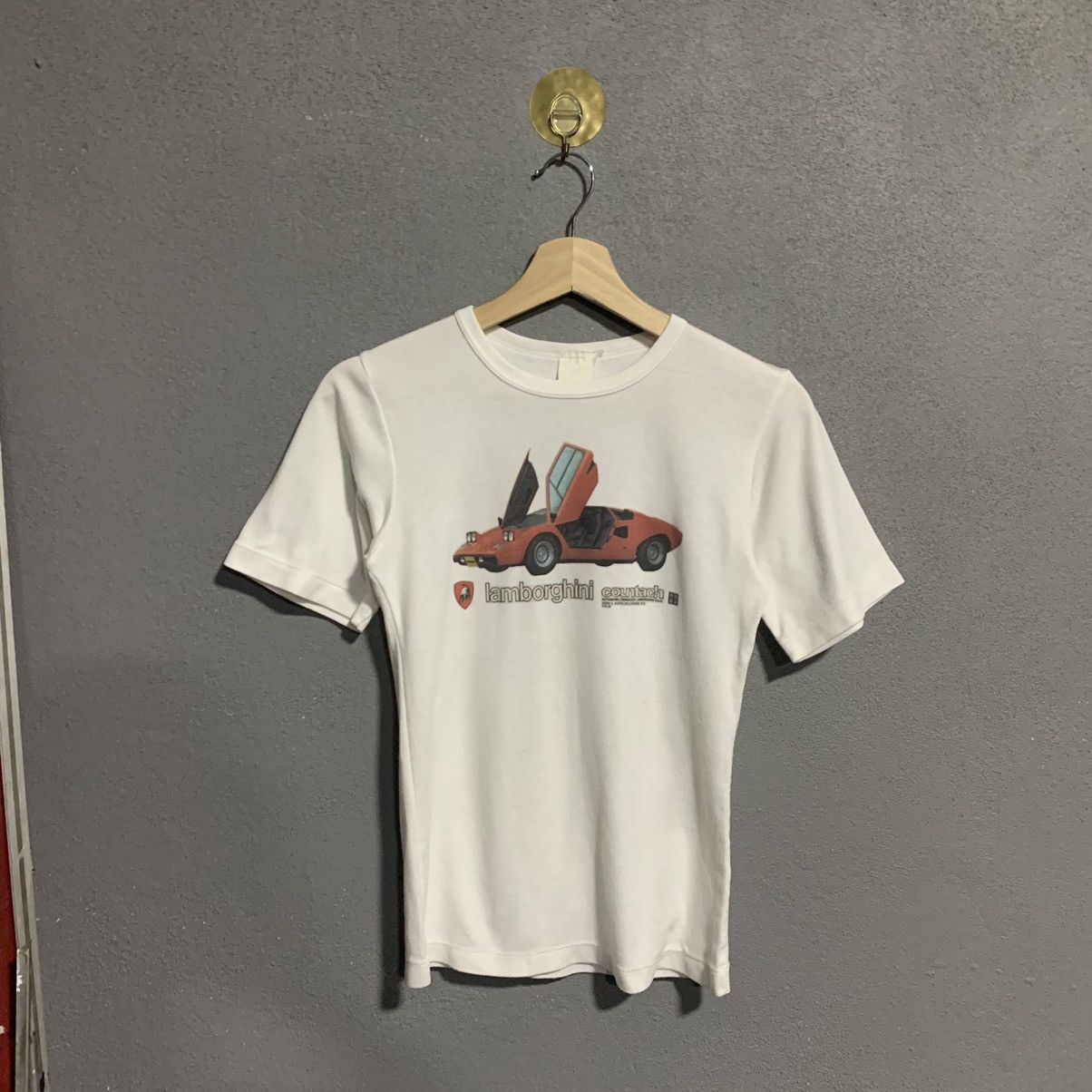 Lamborghini Vintage Lamborghini Countach Automibili White T-shirt Size US XS / EU 42 / 0 - 1 Thumbnail