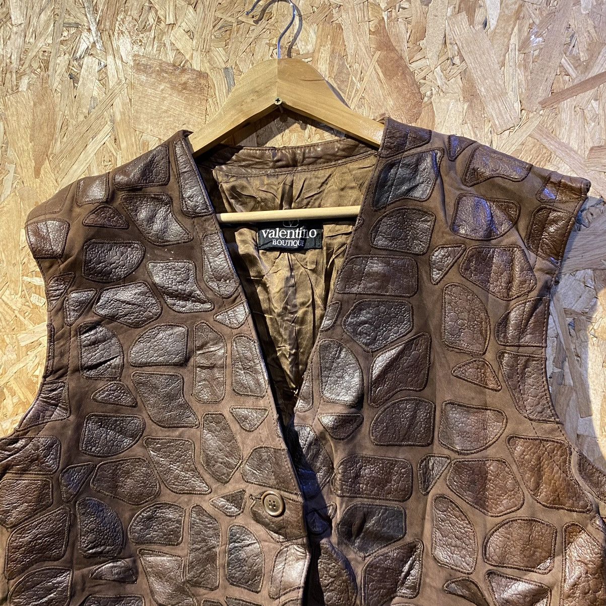 Leather × Valentino × Vintage VINTAGE VERY RARE‼️Valentino Boutique Leather Zipper Vests Size US L / EU 52-54 / 3 - 5 Thumbnail