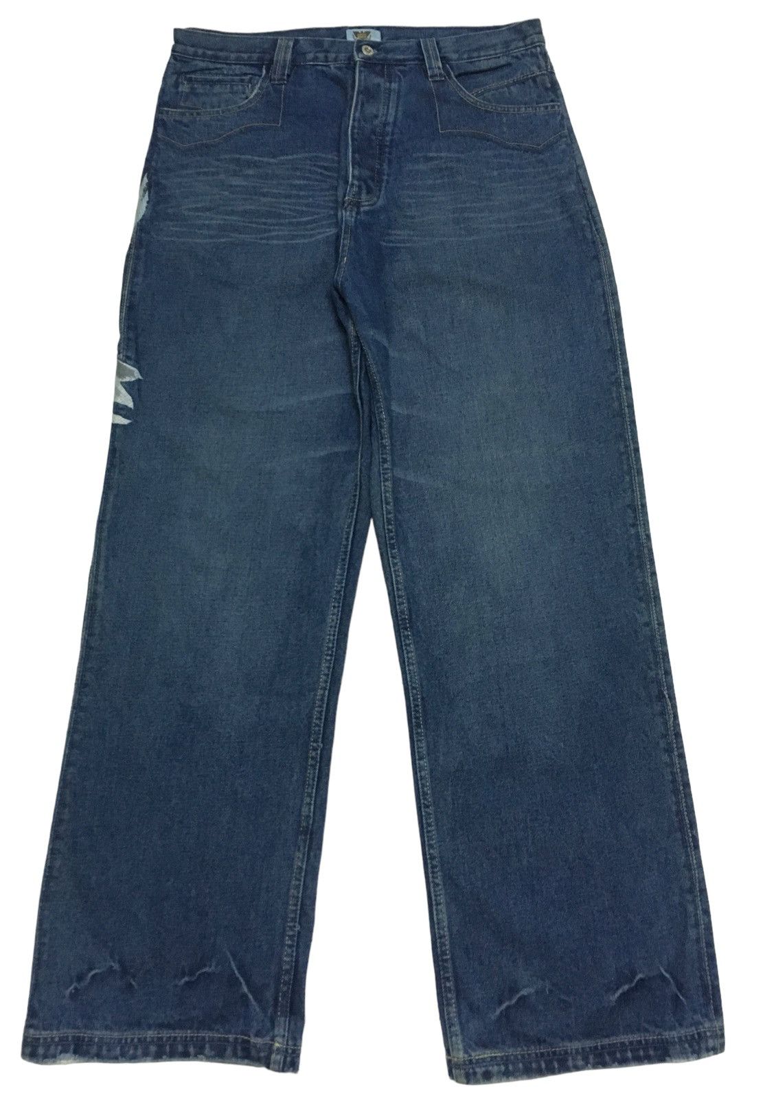 Antik Denim × If Six Was Nine Rare Design Vintage Antik Denim Sukajan Baggy Jeans 2000s Size US 36 / EU 52 - 2 Thumbnail