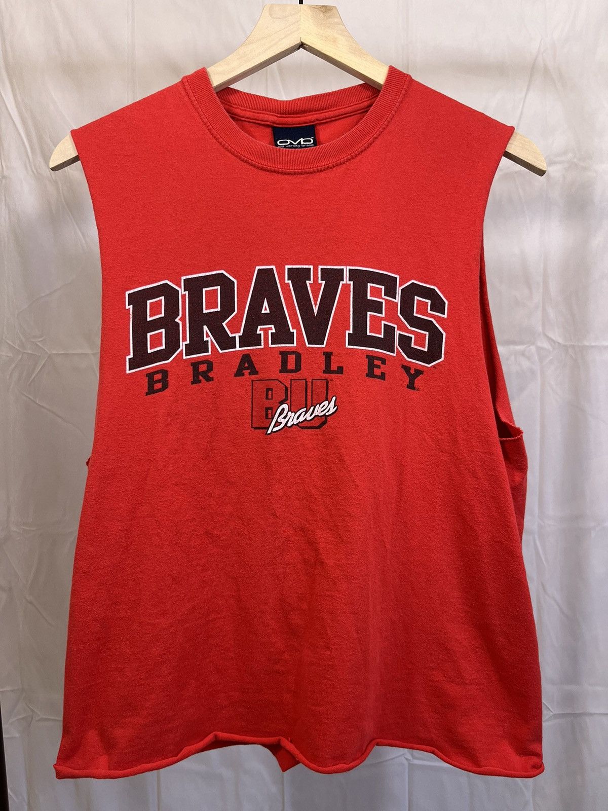 Vintage Distressed Braves Cutoff Faded Sleeveless Tee Size US M / EU 48-50 / 2 - 1 Thumbnail