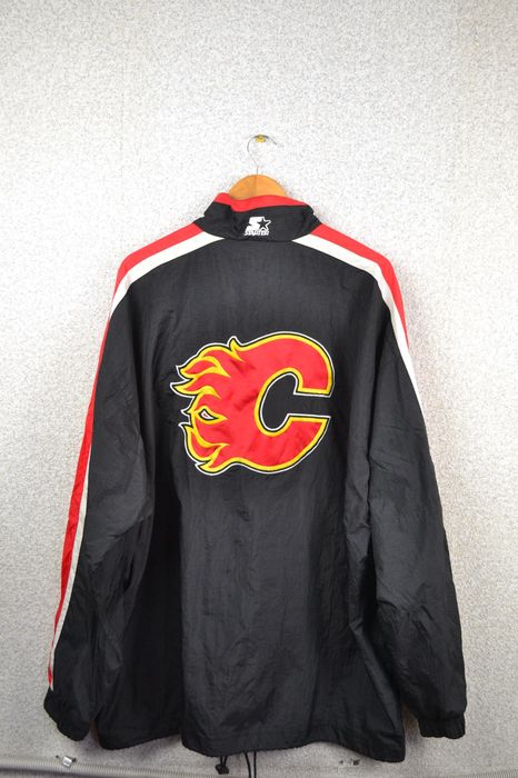 Vintage Starter Calgary Flames Jacket Large