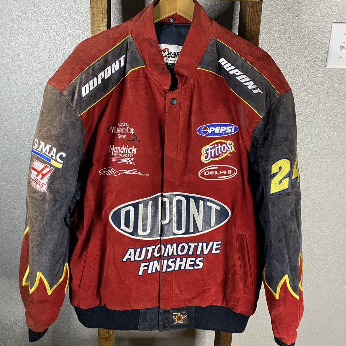 Vintage Vintage Y2K Jeff Gordon Flames NASCAR jacket | Grailed