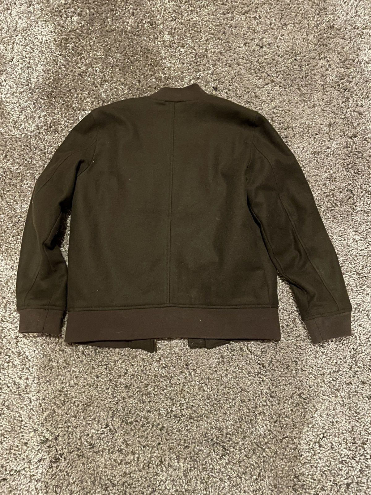 Dark Olive Italian Wool Bomber