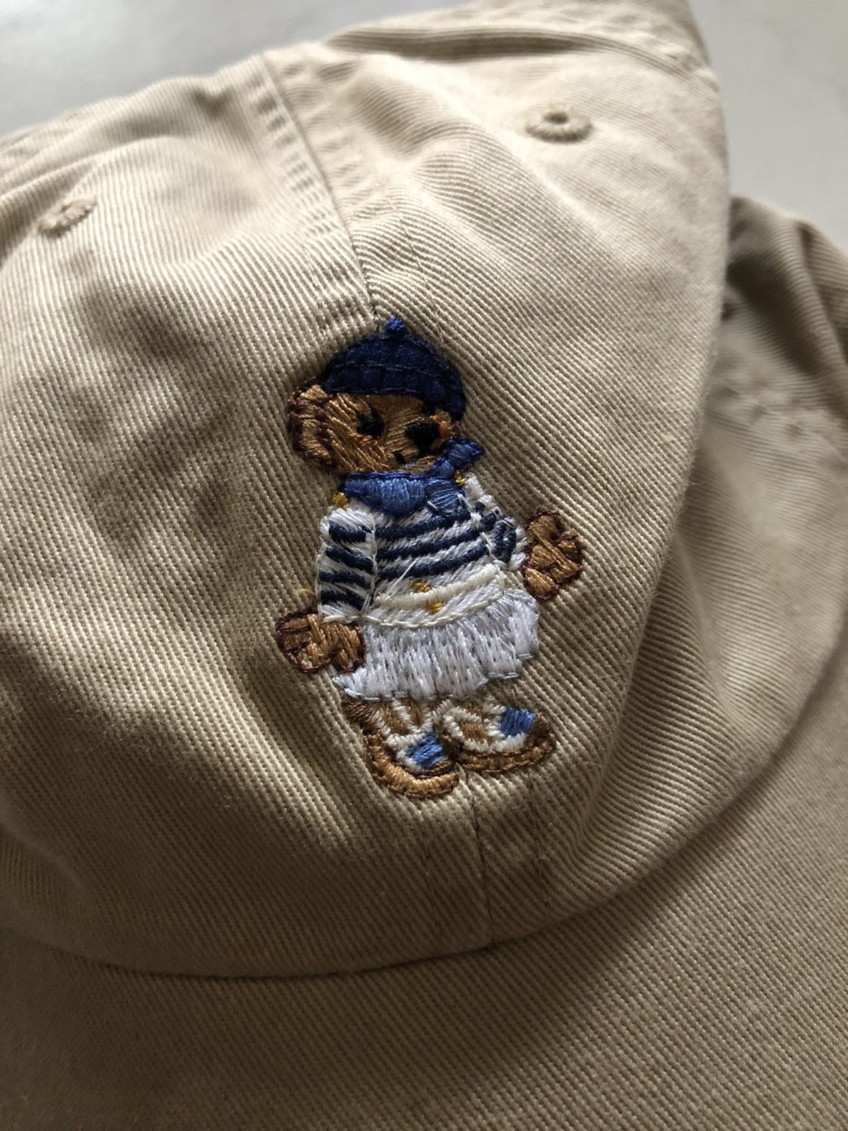 Polo Ralph Lauren Polo bear ball cap tan beige blue Size ONE SIZE - 2 Thumbnail