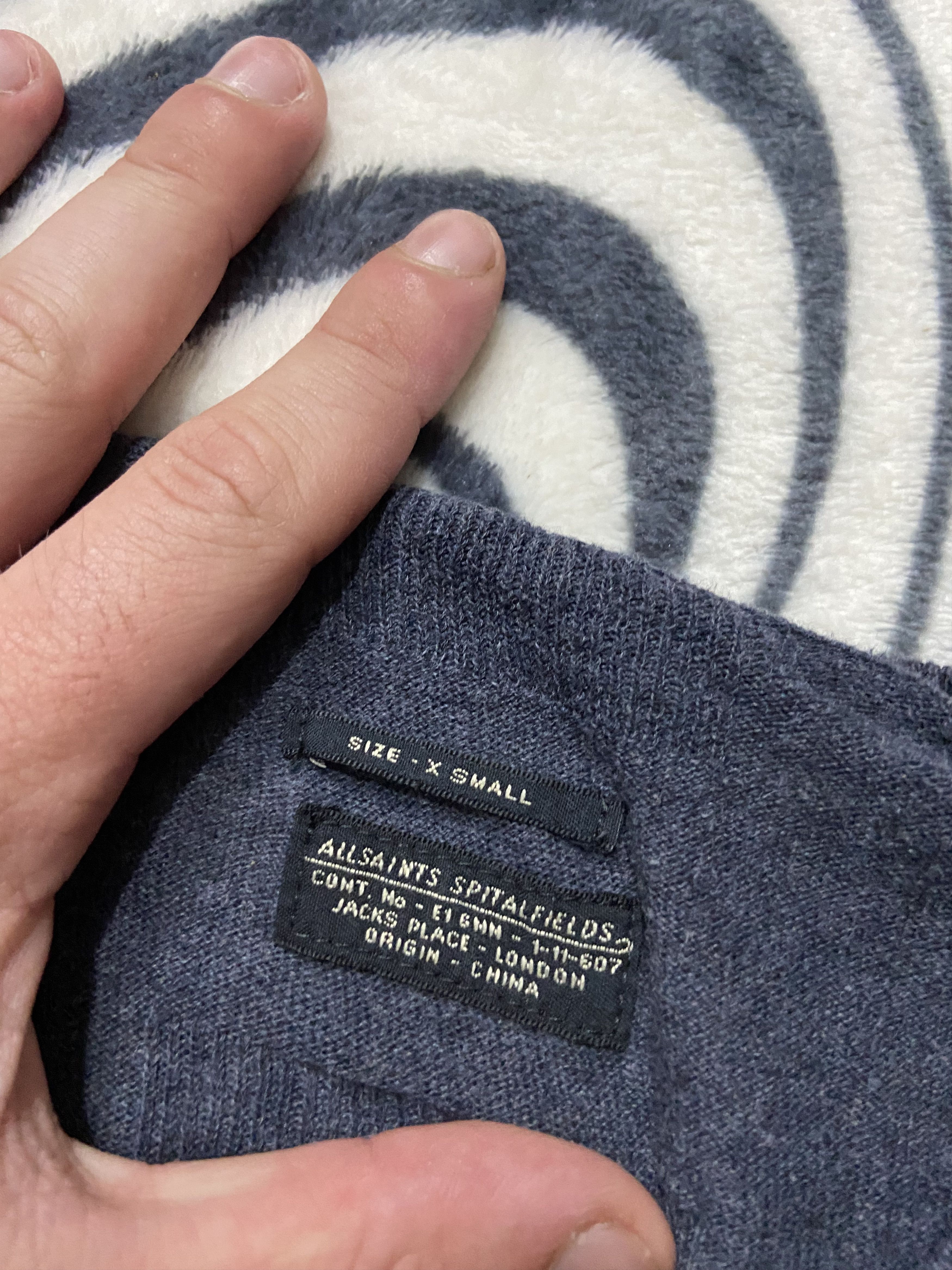 Allsaints Allsaints Mens V-neck Sweater Size US XS / EU 42 / 0 - 4 Thumbnail