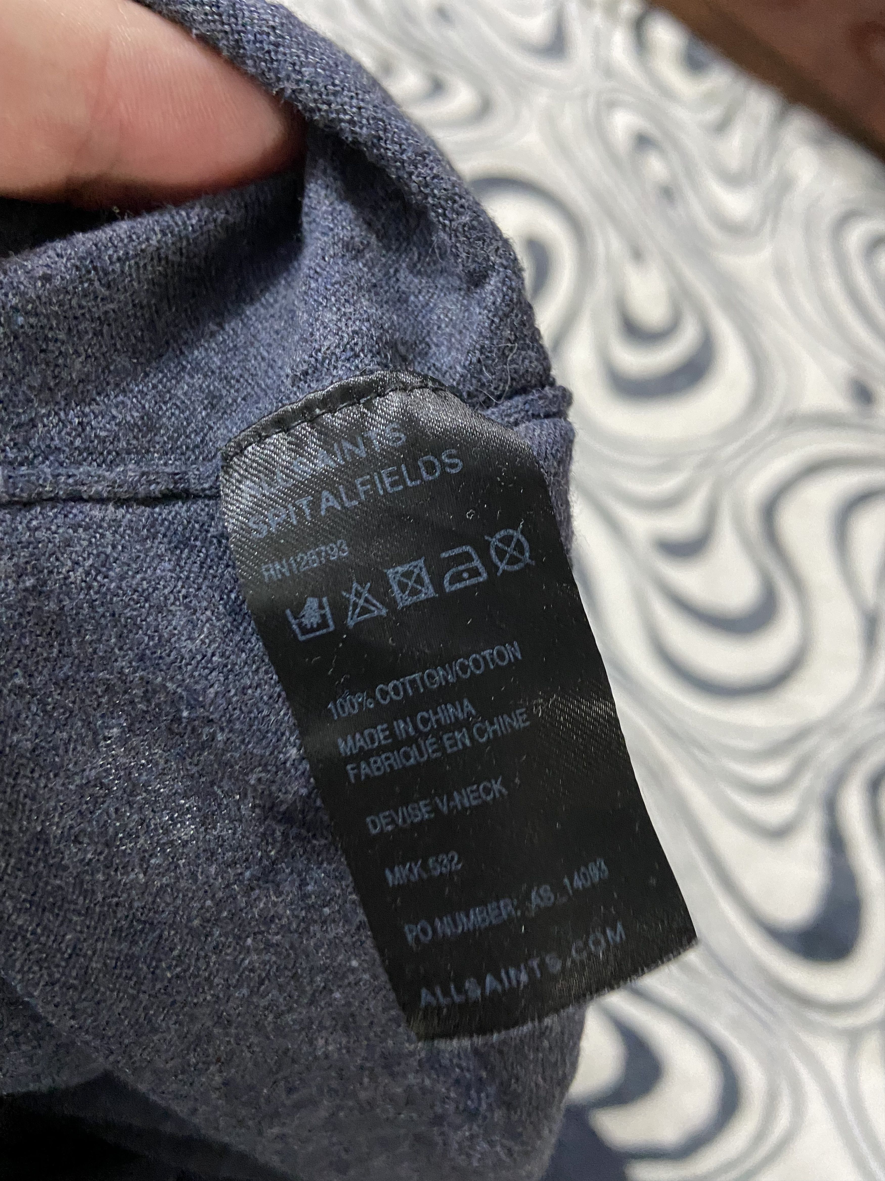 Allsaints Allsaints Mens V-neck Sweater Size US XS / EU 42 / 0 - 5 Thumbnail