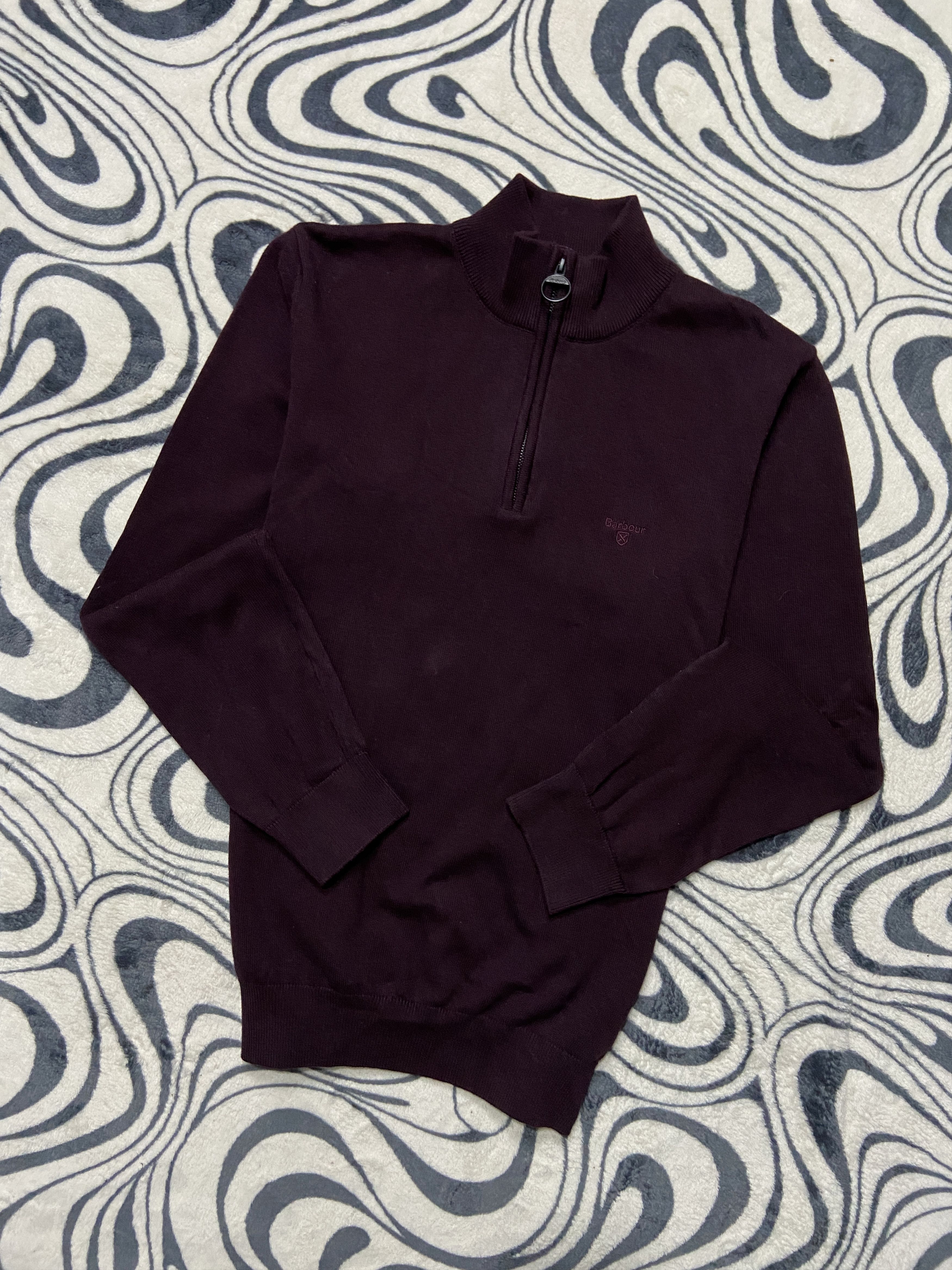 Barbour × Vintage Barbour Vintage Mens 1\4 Zip Sweater Size US L / EU 52-54 / 3 - 1 Thumbnail