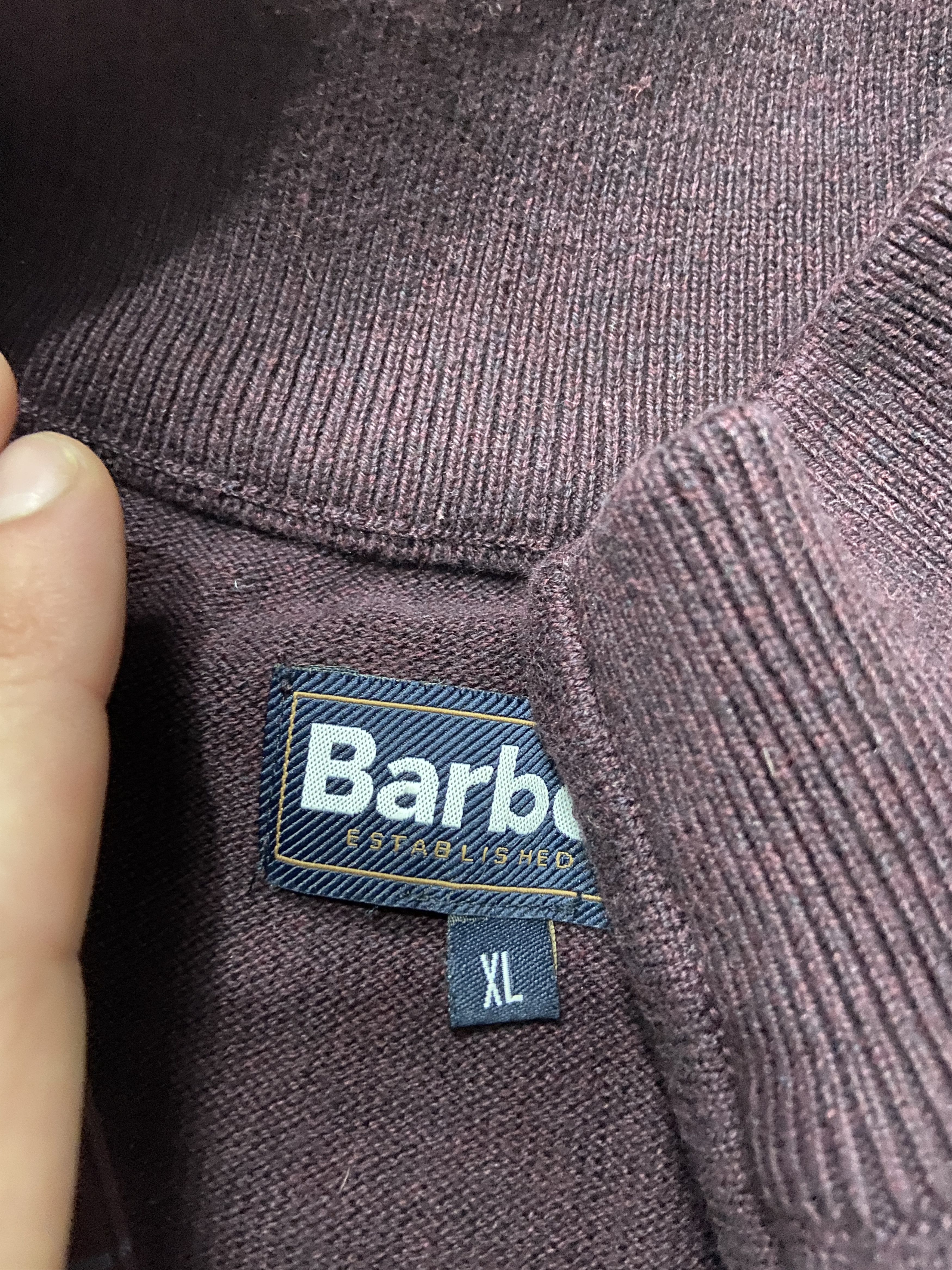 Barbour × Vintage Barbour Vintage Mens 1\4 Zip Sweater Size US L / EU 52-54 / 3 - 4 Thumbnail