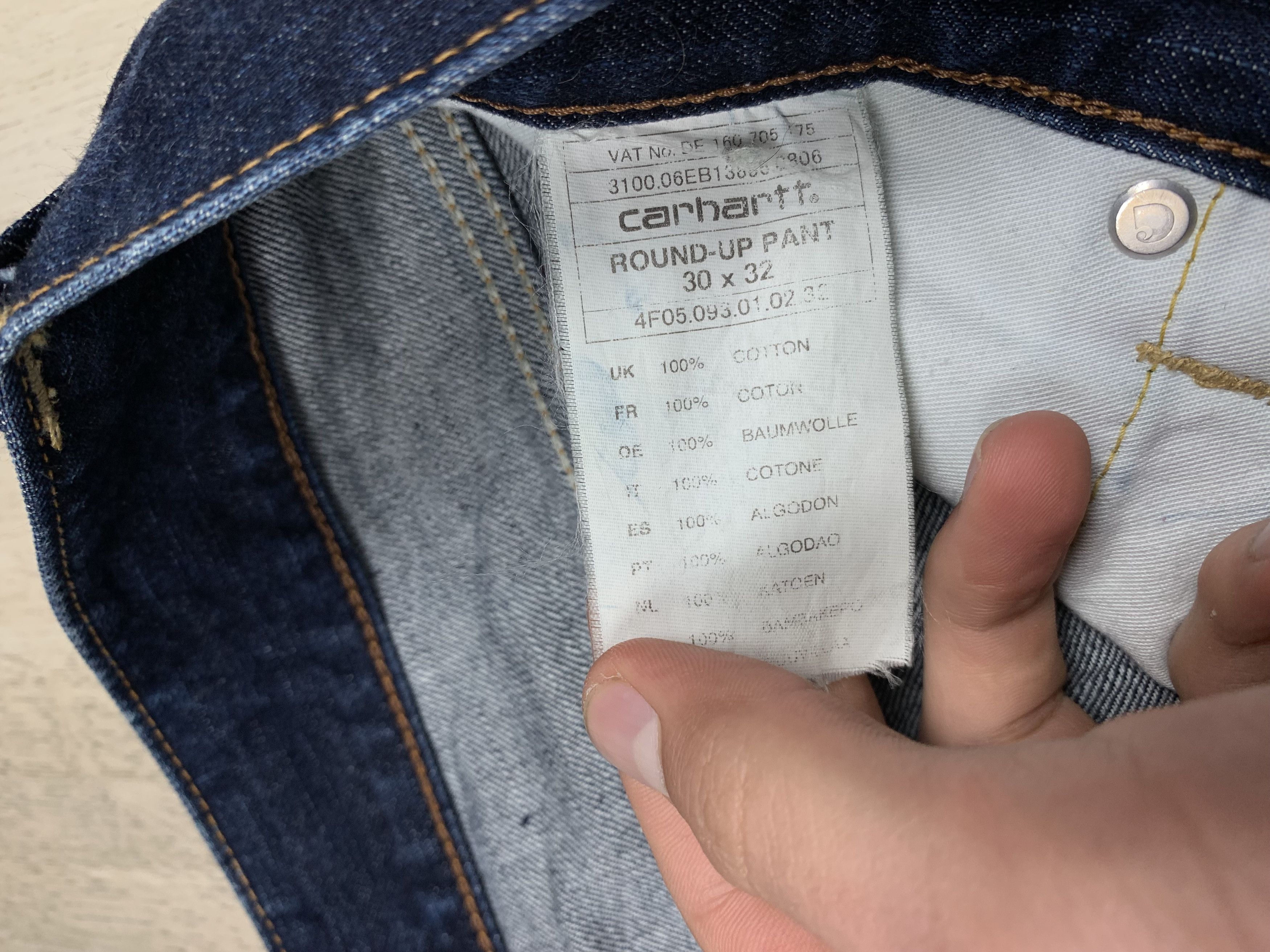 Carhartt Carhartt Vintage Mens Denim Round-Up Pants Size US 30 / EU 46 - 9 Thumbnail