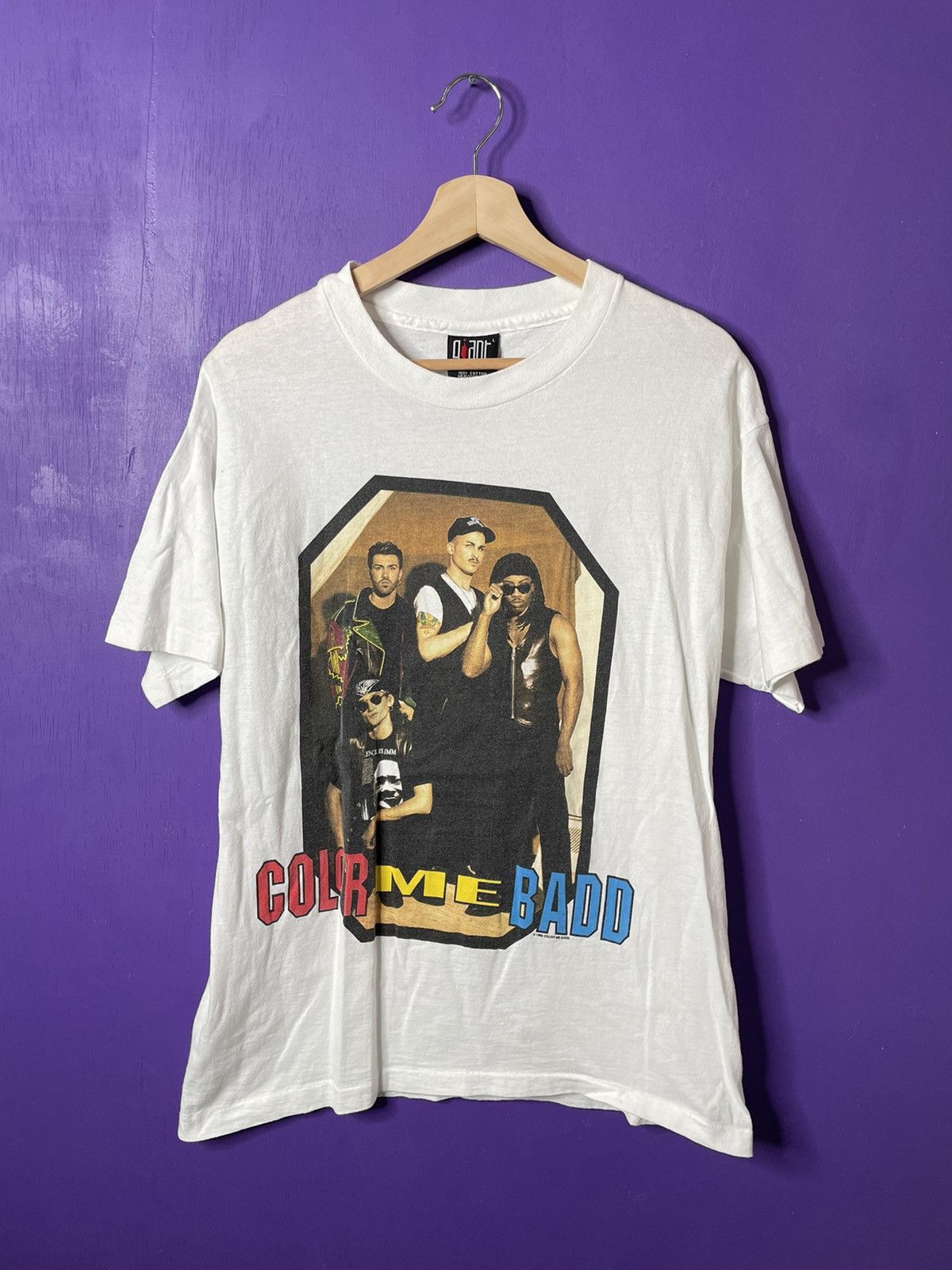 90s vintage COLOR ME BADD Tシャツ XL giant Vintage 1991 Color Me Badd 90s R&B Music Group Giant Graphic