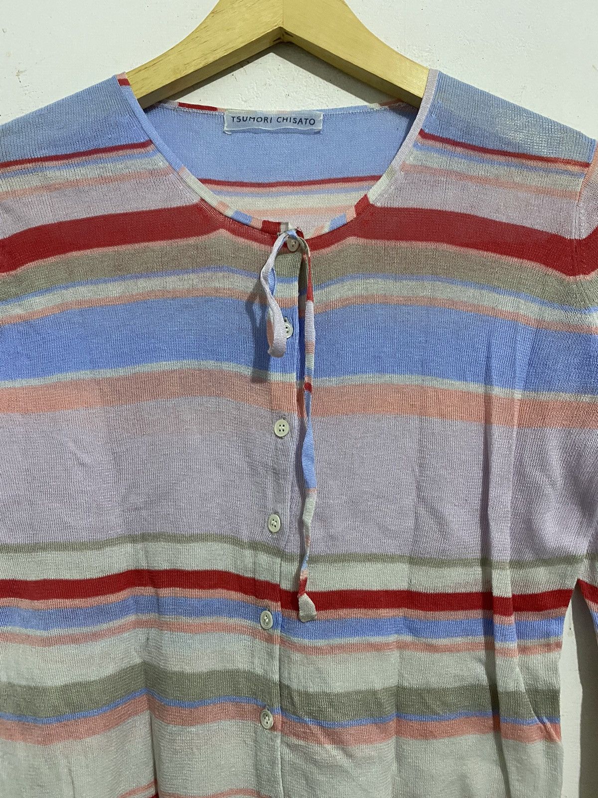 Issey Miyake Tsumori Chisato Issey Miyake Cardigan Stripes AA0089 Size S / US 4 / IT 40 - 2 Thumbnail