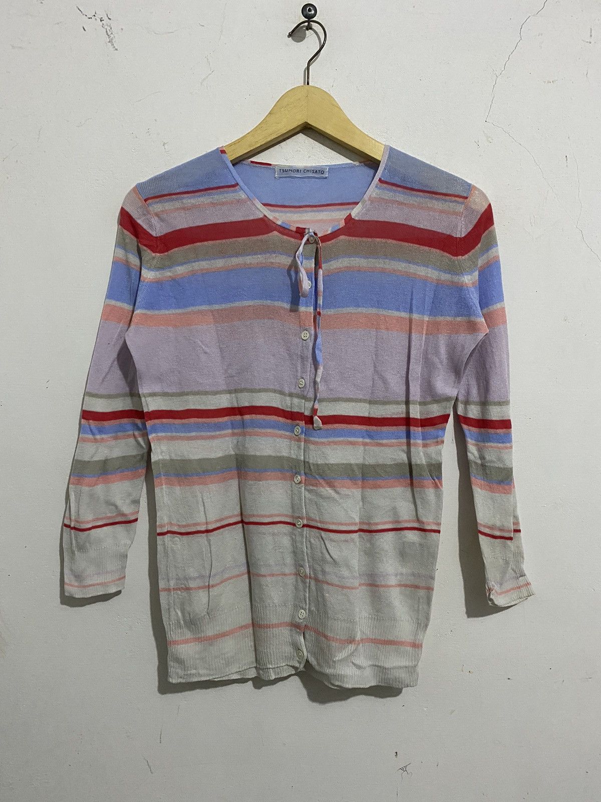 Issey Miyake Tsumori Chisato Issey Miyake Cardigan Stripes AA0089 Size S / US 4 / IT 40 - 1 Thumbnail