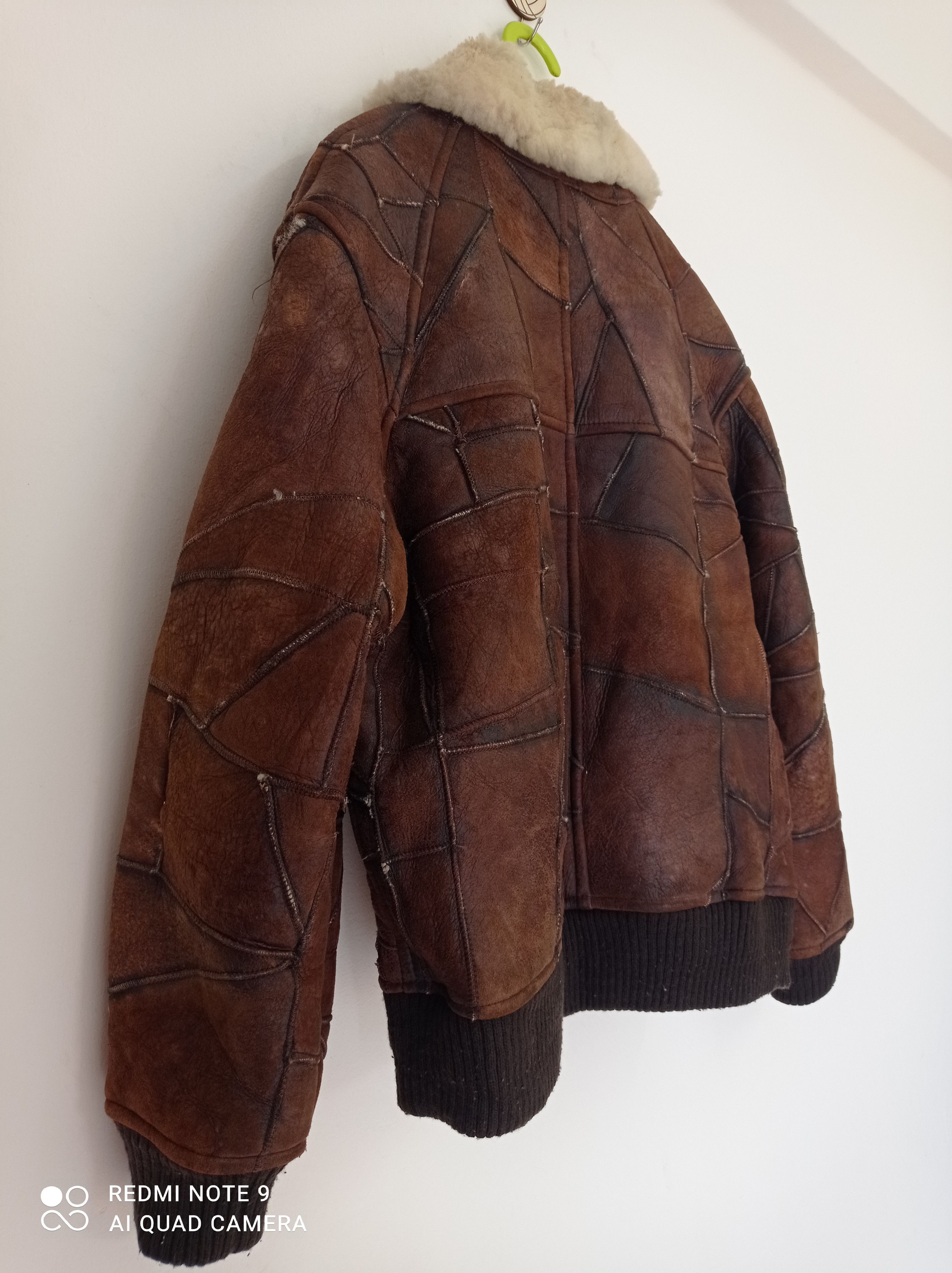 Vintage Shearling by Lawrence Patchwork Sheepskin Leather Jacket Size US M / EU 48-50 / 2 - 3 Thumbnail