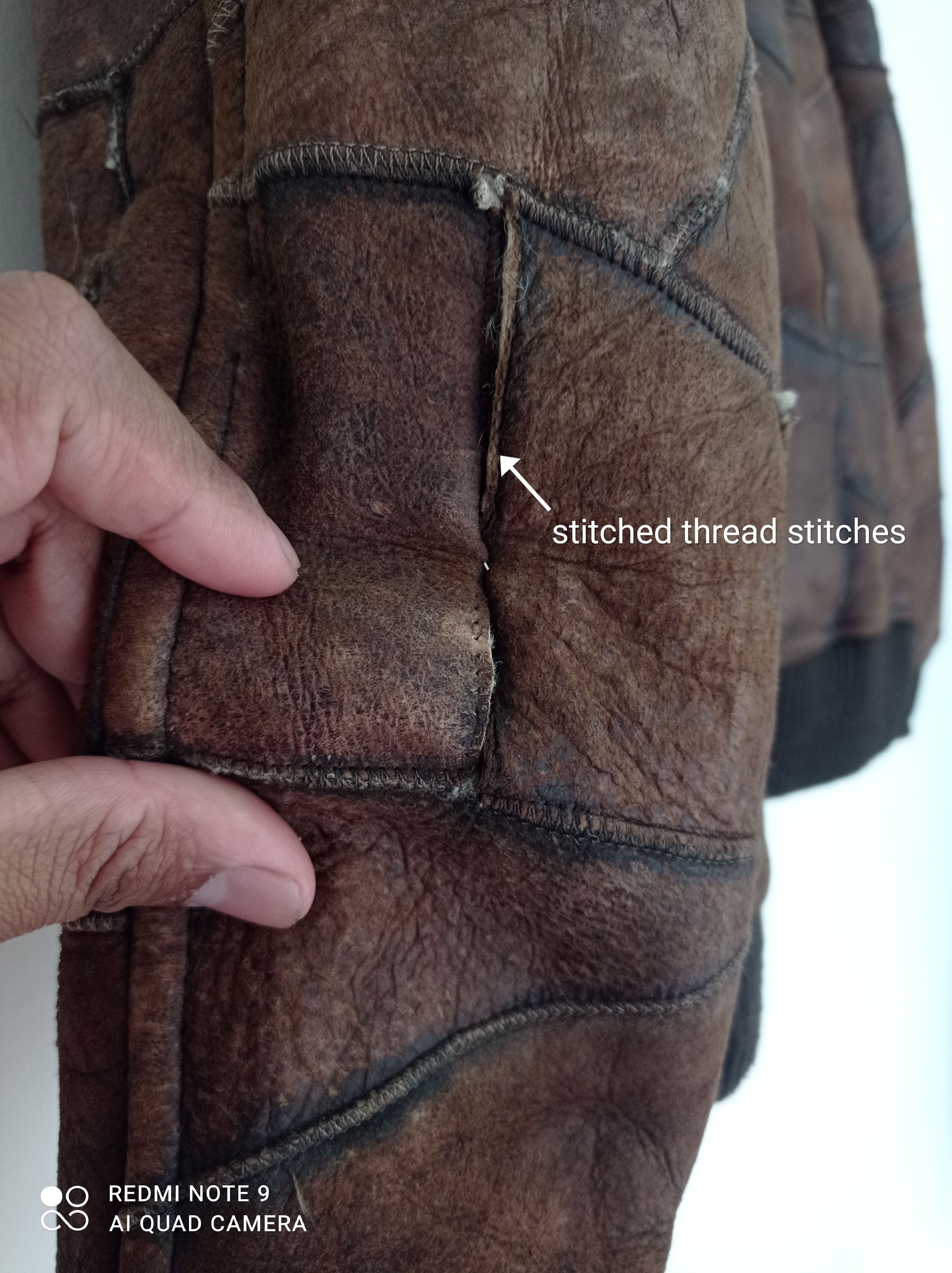 Vintage Shearling by Lawrence Patchwork Sheepskin Leather Jacket Size US M / EU 48-50 / 2 - 10 Thumbnail