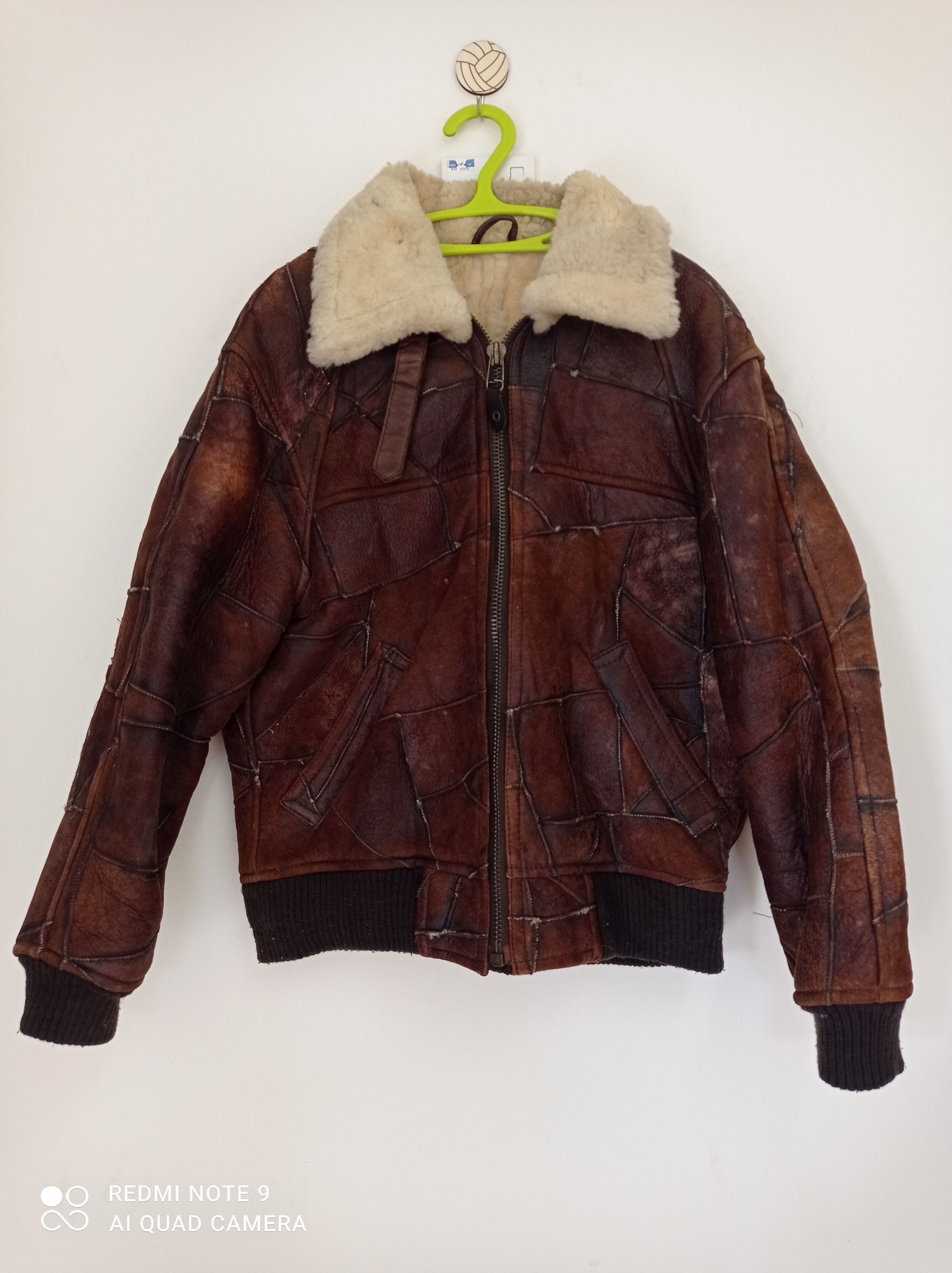 Vintage Shearling by Lawrence Patchwork Sheepskin Leather Jacket Size US M / EU 48-50 / 2 - 1 Thumbnail