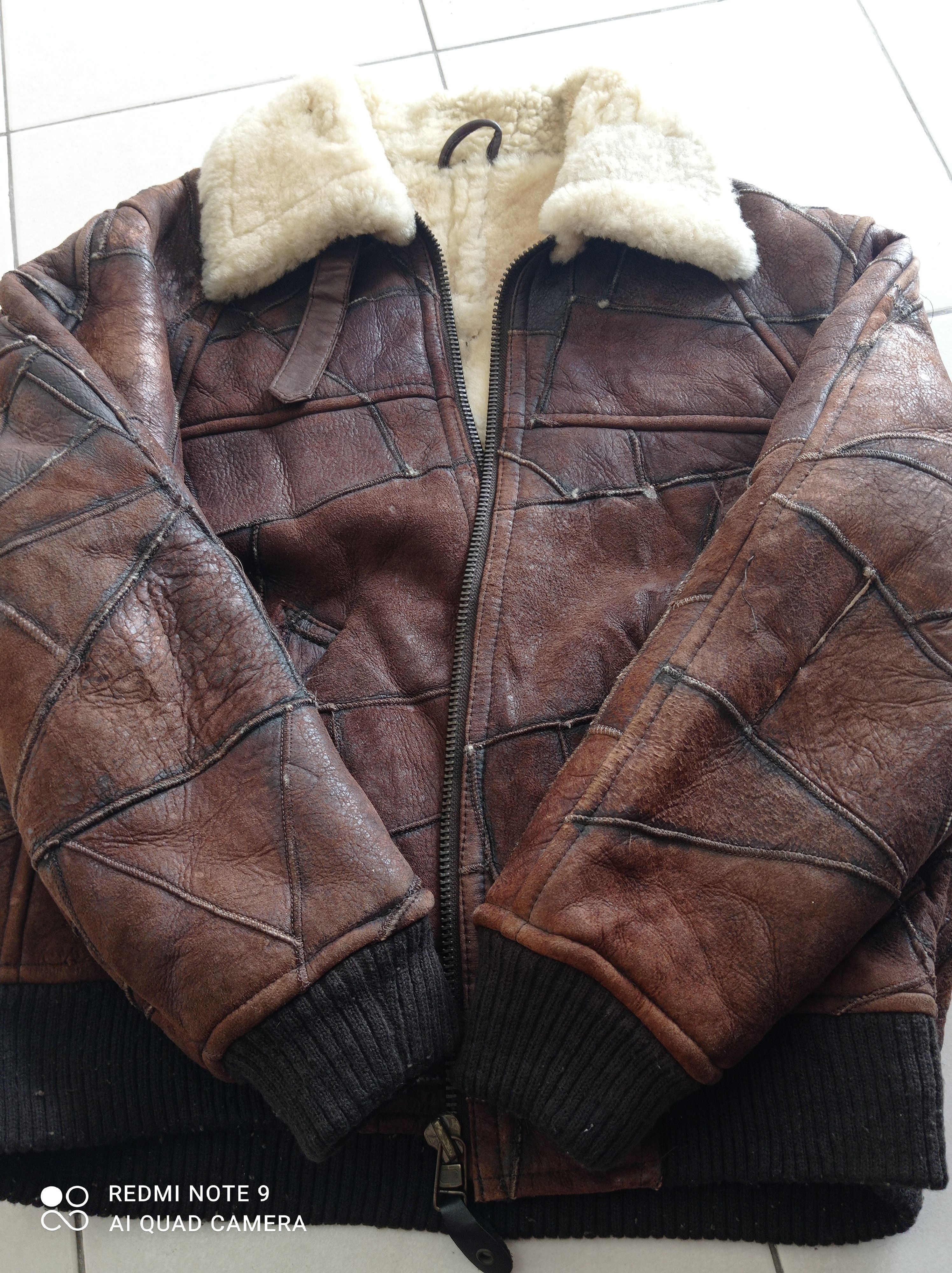 Vintage Shearling by Lawrence Patchwork Sheepskin Leather Jacket Size US M / EU 48-50 / 2 - 6 Thumbnail