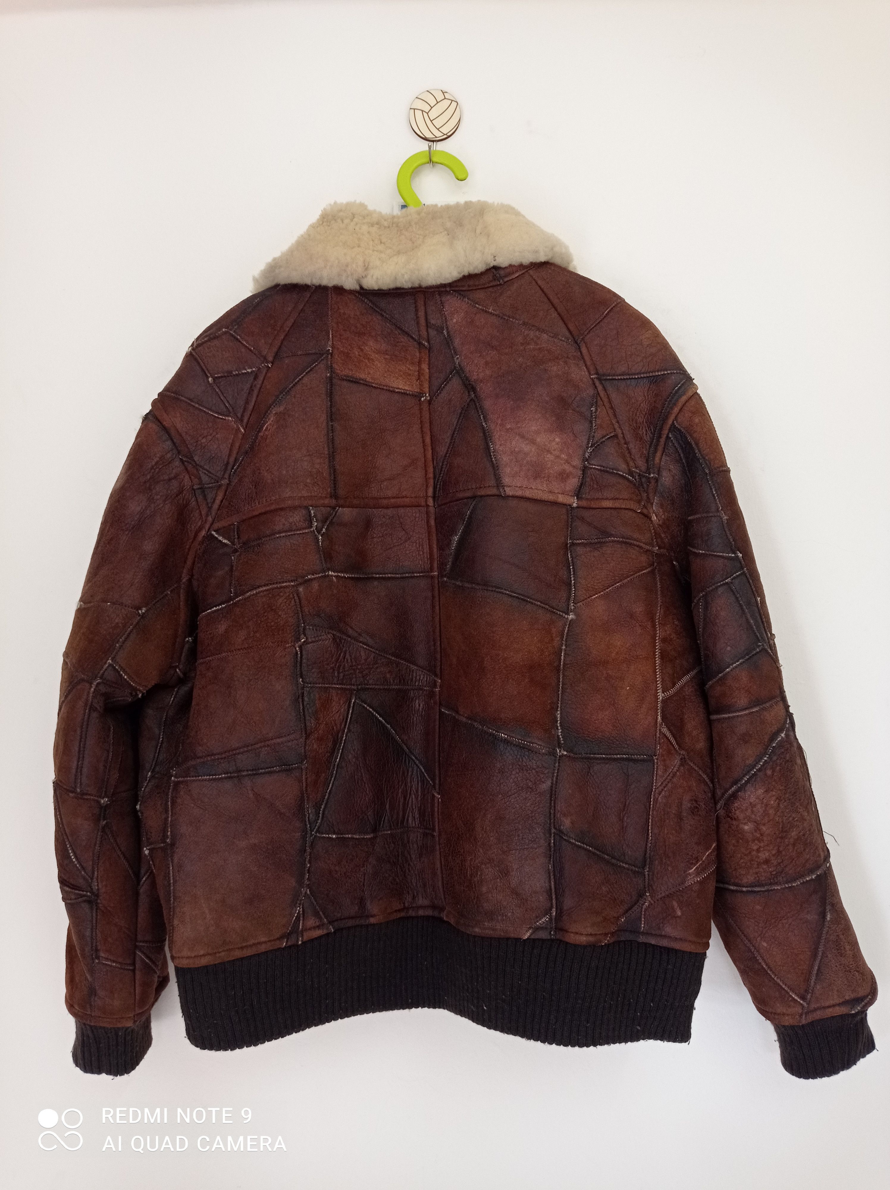 Vintage Shearling by Lawrence Patchwork Sheepskin Leather Jacket Size US M / EU 48-50 / 2 - 2 Thumbnail